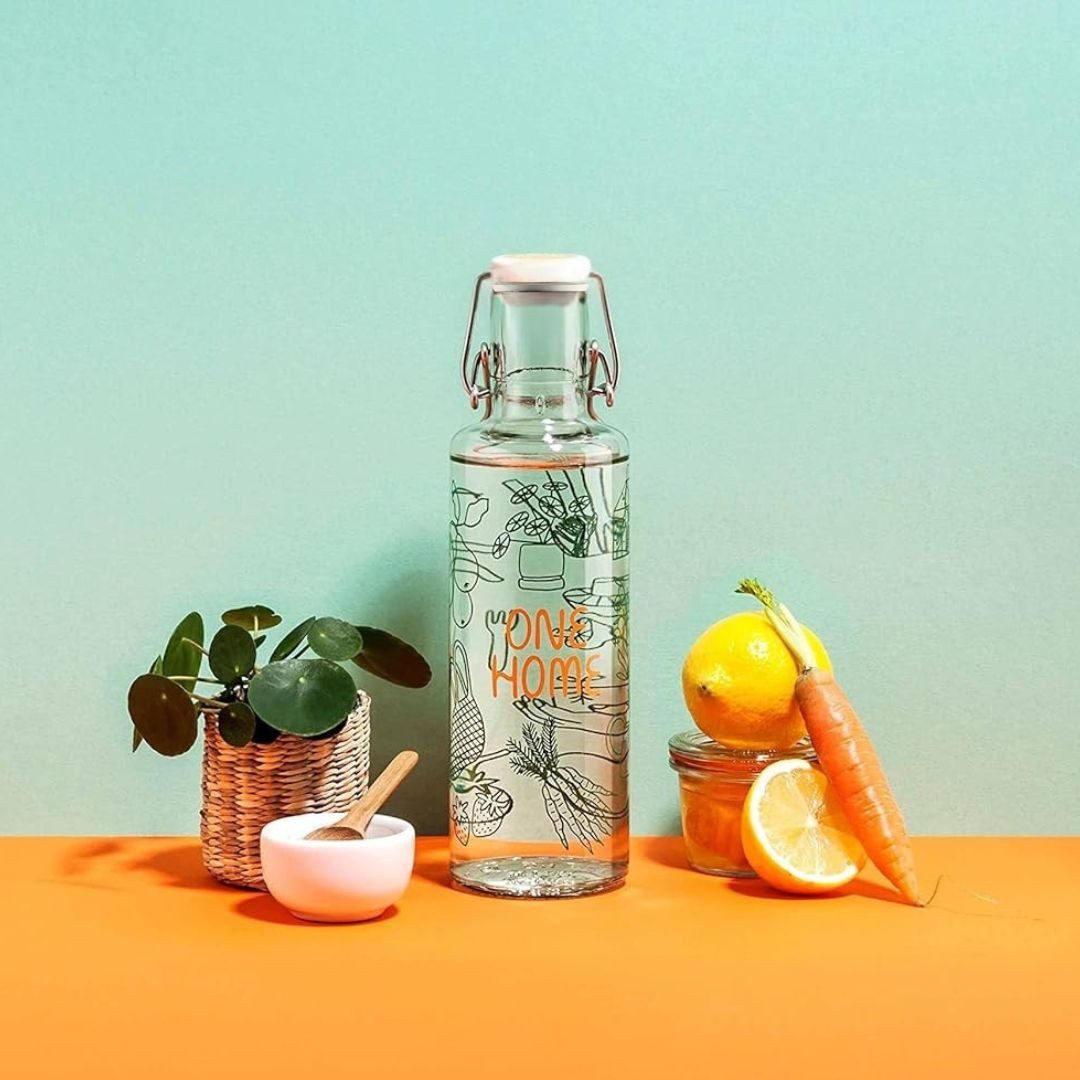 soulbottles Trinkflasche 0,6 Liter one home Glasflasche