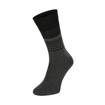 Chili Lifestyle Strümpfe Socken Streifen Design, 5 Paar, Damen, Herren, Schwarz, Grau