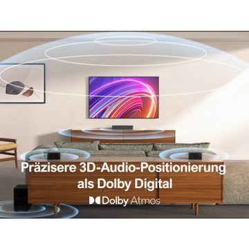 Ultimea Poseidon D60 5.1 Dolby Atmos Soundbar (410 W, 3D Surround Sound TV Lautsprecher für Heimkino mit einstellbarem Bass)
