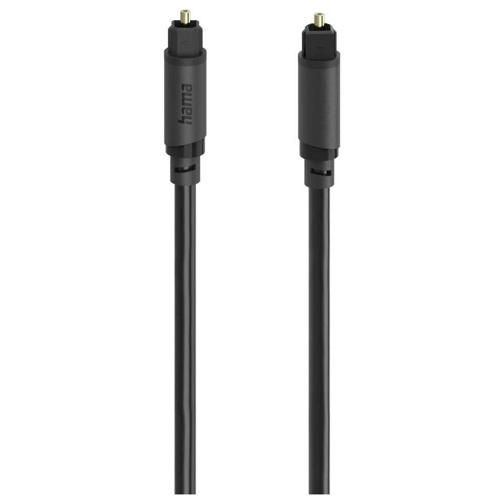 Hama Toslink Audio Anschlusskabel [1x Toslink-Stecker (ODT) - 1x Audio- & Video-Kabel, vergoldete Steckkontakte