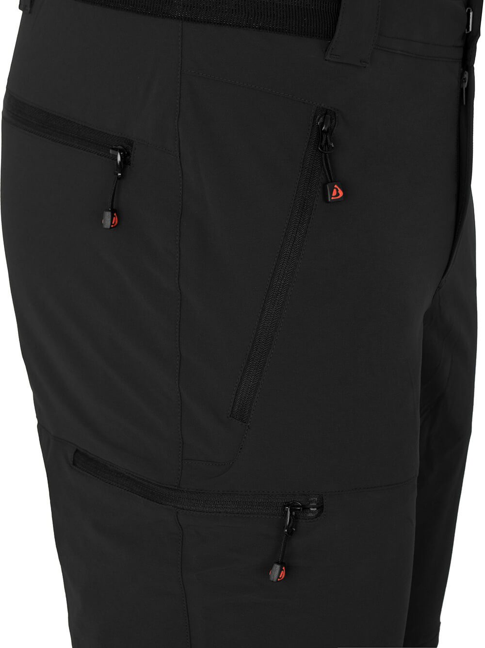 Bergson Outdoorhose ARRESÖ COMFORT Zipp Off Herren Wanderhose, leicht, strapazierfähig, Langgrößen, schwarz