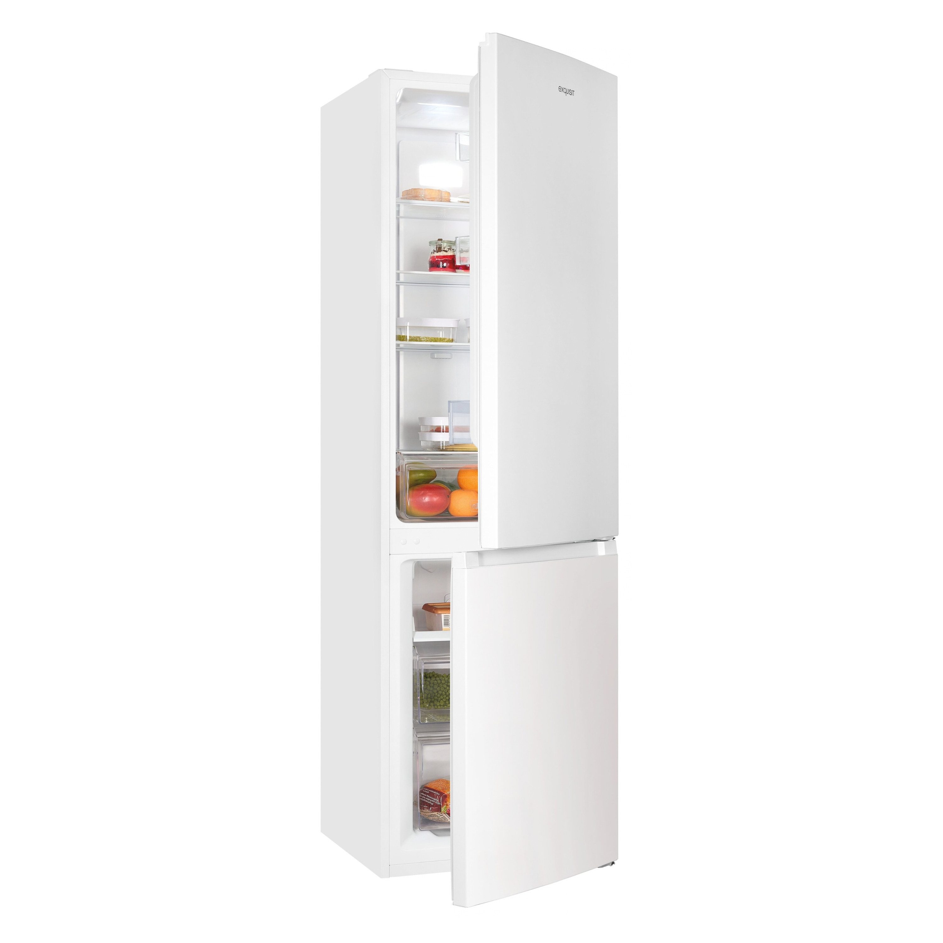 exquisit Kühl-/Gefrierkombination KGC5265-70-NF-040D inoxlook, 180,5 cm hoch, 54,5 cm breit, No Frost im Gefrierteil und elektronische Temperaturregelung