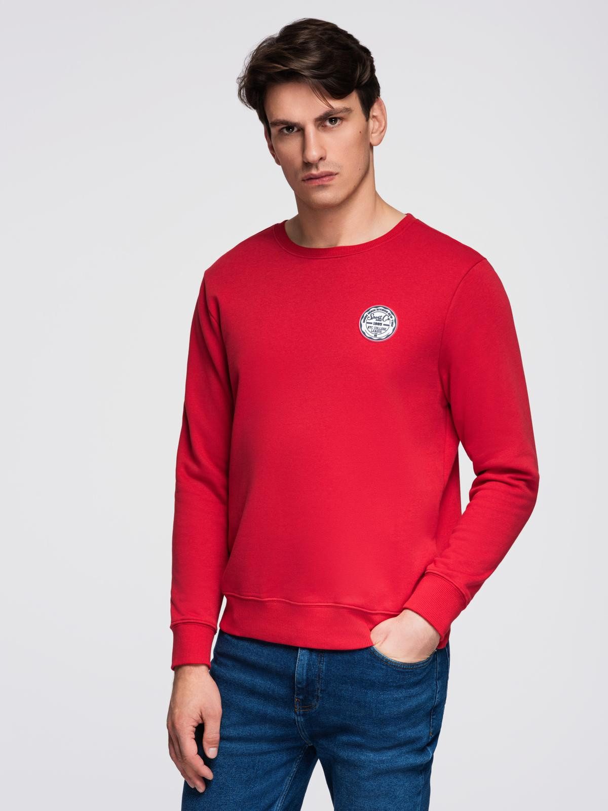 OMBRE Sweatshirt Sweatshirt mit Rundhalsausschnitt und Applikation