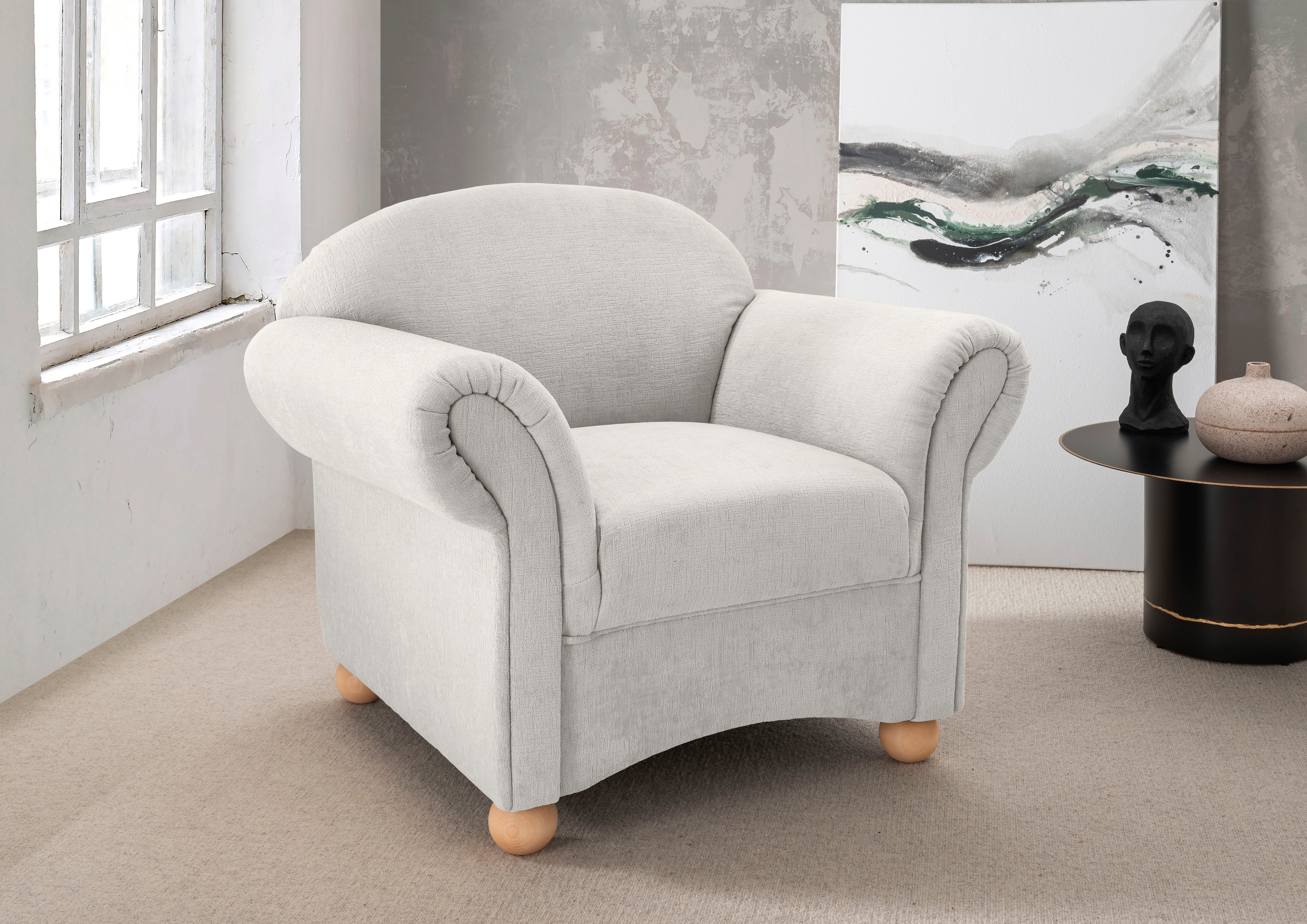Home affaire Sessel Torello bequem und zeitlos, Breite 90cm (1-St)
