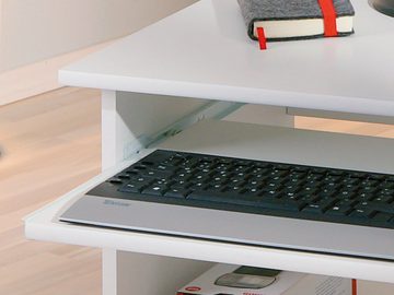 Inter Link Schreibtisch PEPE, auf Rollen, mit Druckerablage, inkl. Tastaturauszug