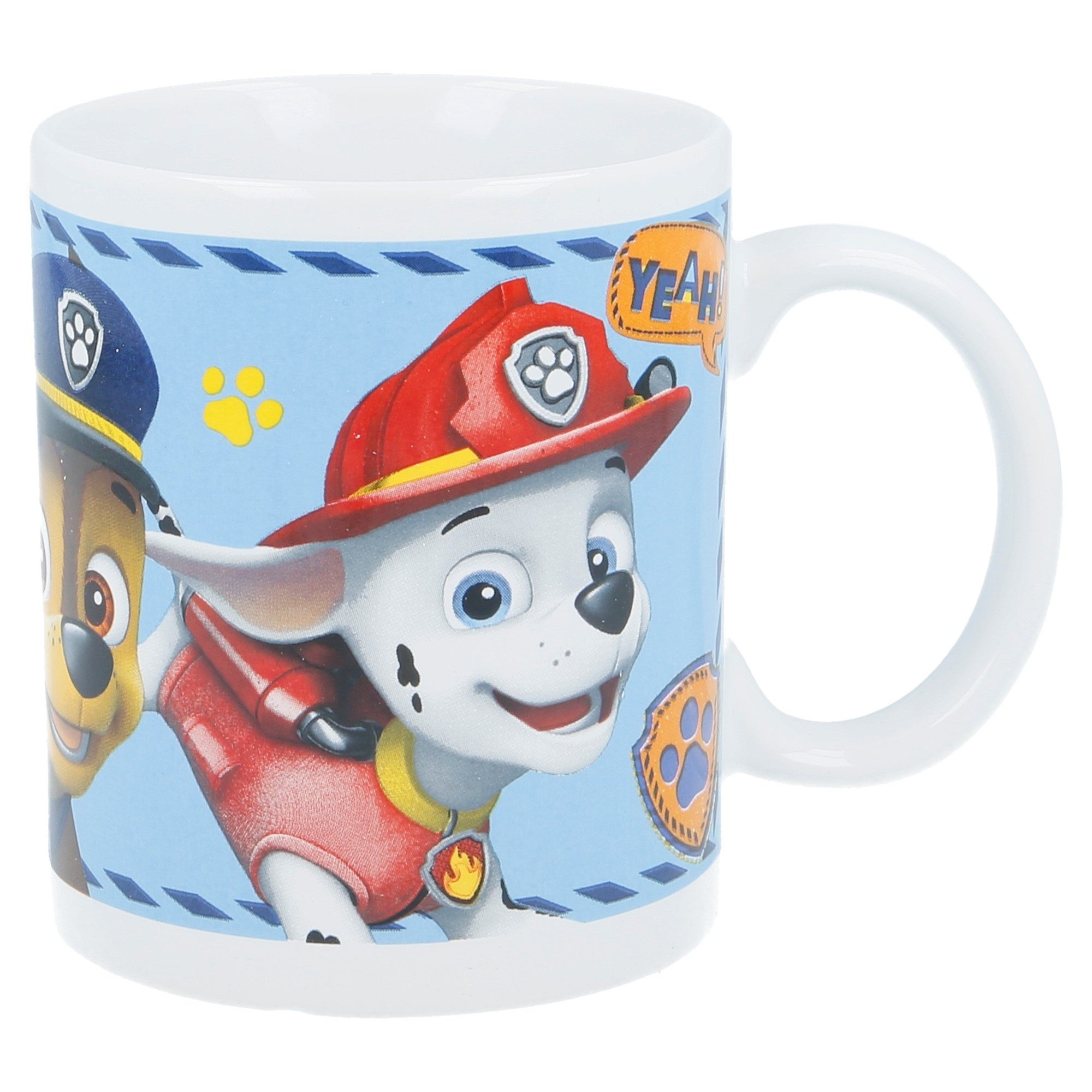PAW PATROL Tasse Paw Patrol Chase Rubble Teetasse Kaffeetasse Geschenkidee 325 ml, Keramik