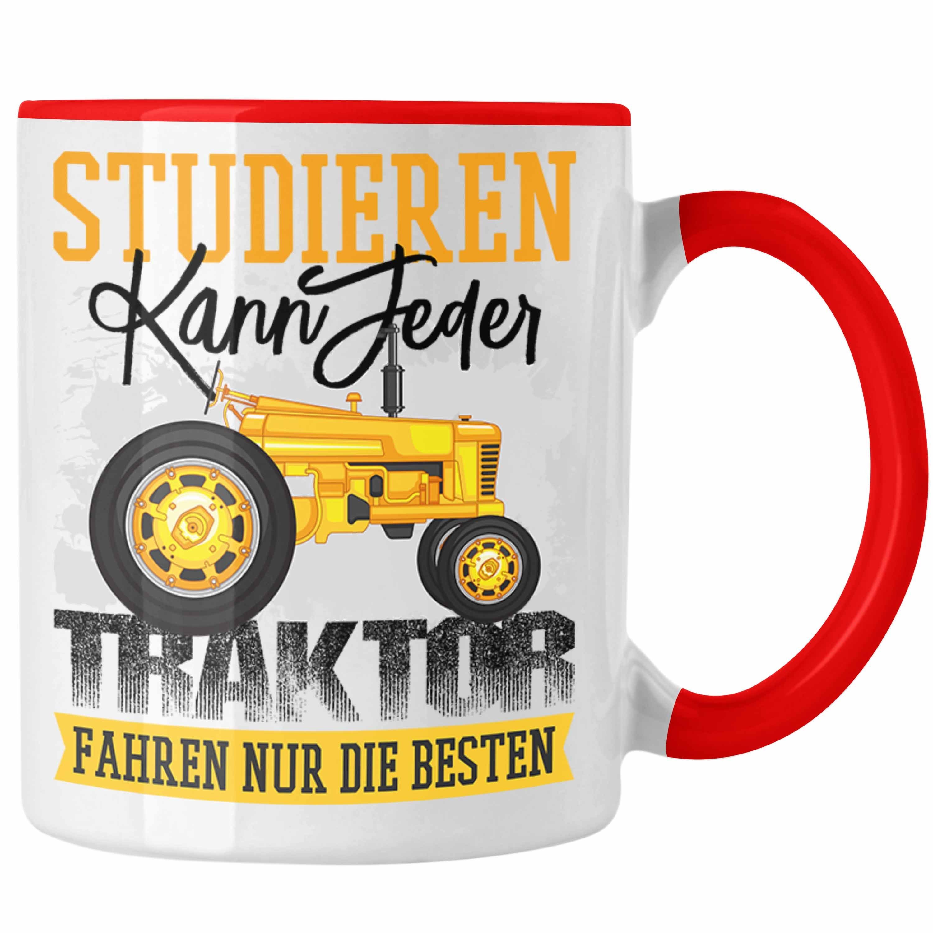 Trendation - Tasse Studieren Jeder Traktor geschenk Nur kann Rot Die Fahren Landwirt Trendation Bauer Tasse Besten