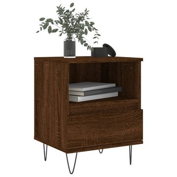 vidaXL Nachttisch Nachttische 2 Stk Braun Eichen-Optik 40x35x50 cm Holzwerkstoff