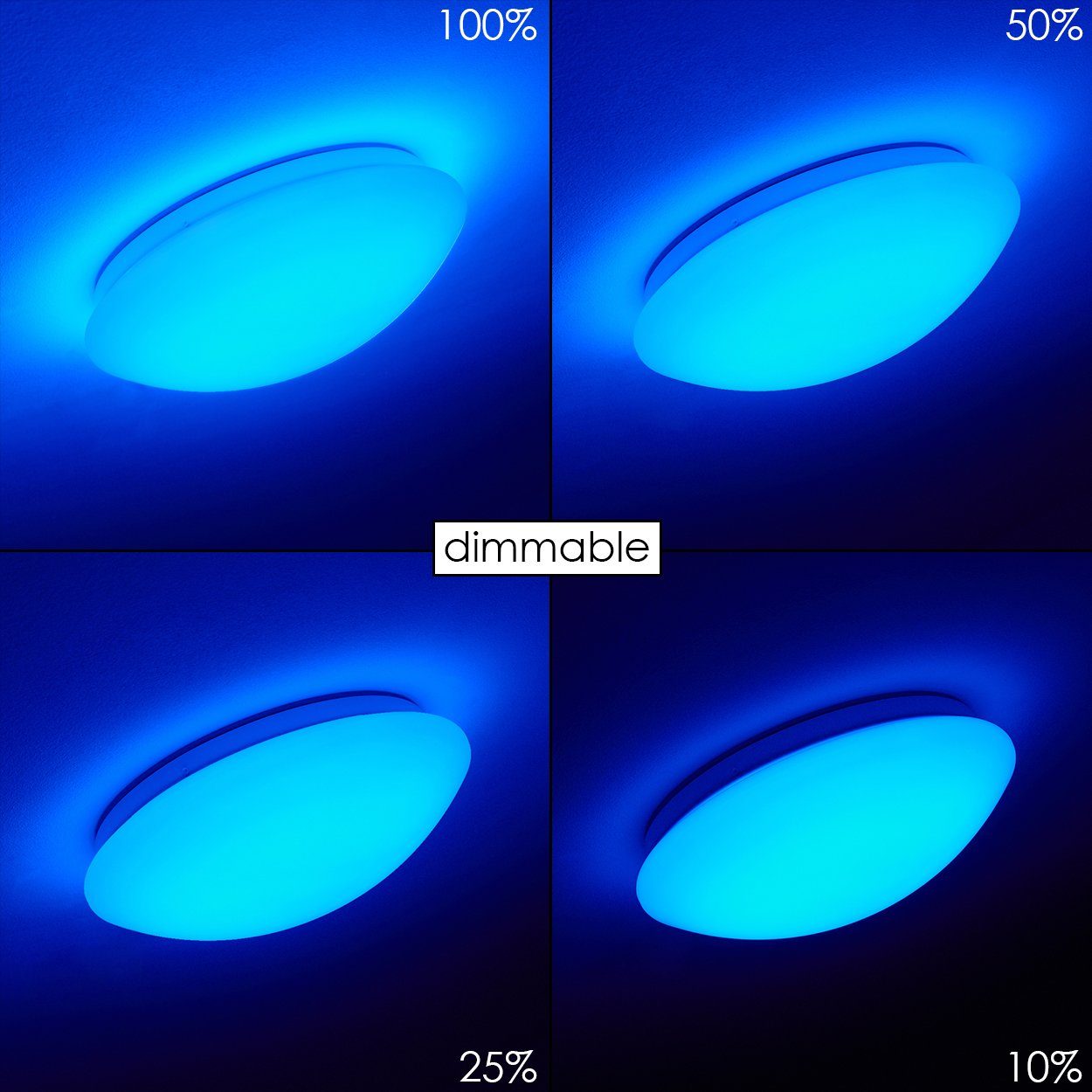 Farbwechsler LED Lumen runde Kelvin, Fernbedienung, mit Deckenlampe mit 18 dimmbar, RGB 1200 hofstein Nachtlichtfunktion, 3000 Deckenleuchte »Osini« und Watt,