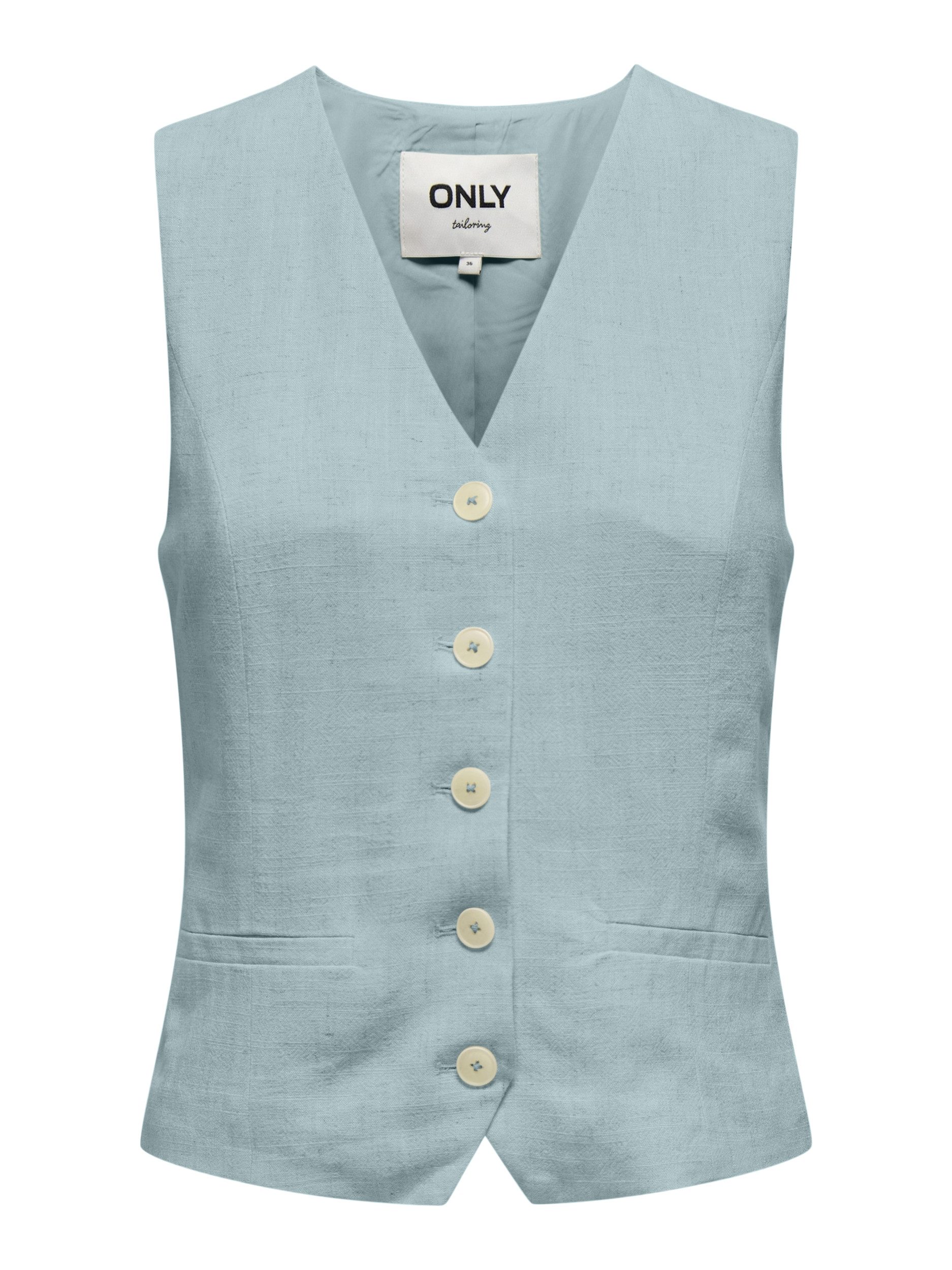 ONLY Fellimitatweste ONLIRIS-SIESTA S/L LINEN BL VEST TL