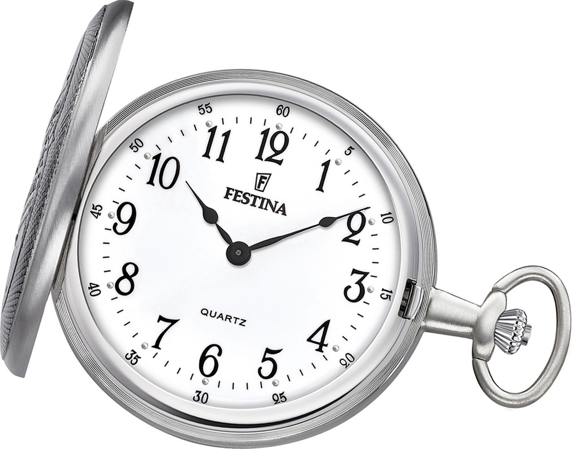 Festina Taschenuhr Festina Herren Taschenuhr mit TU Kette, (Analoguhr),  Herrenuhr, rund, extra groß (ca. 49mm)