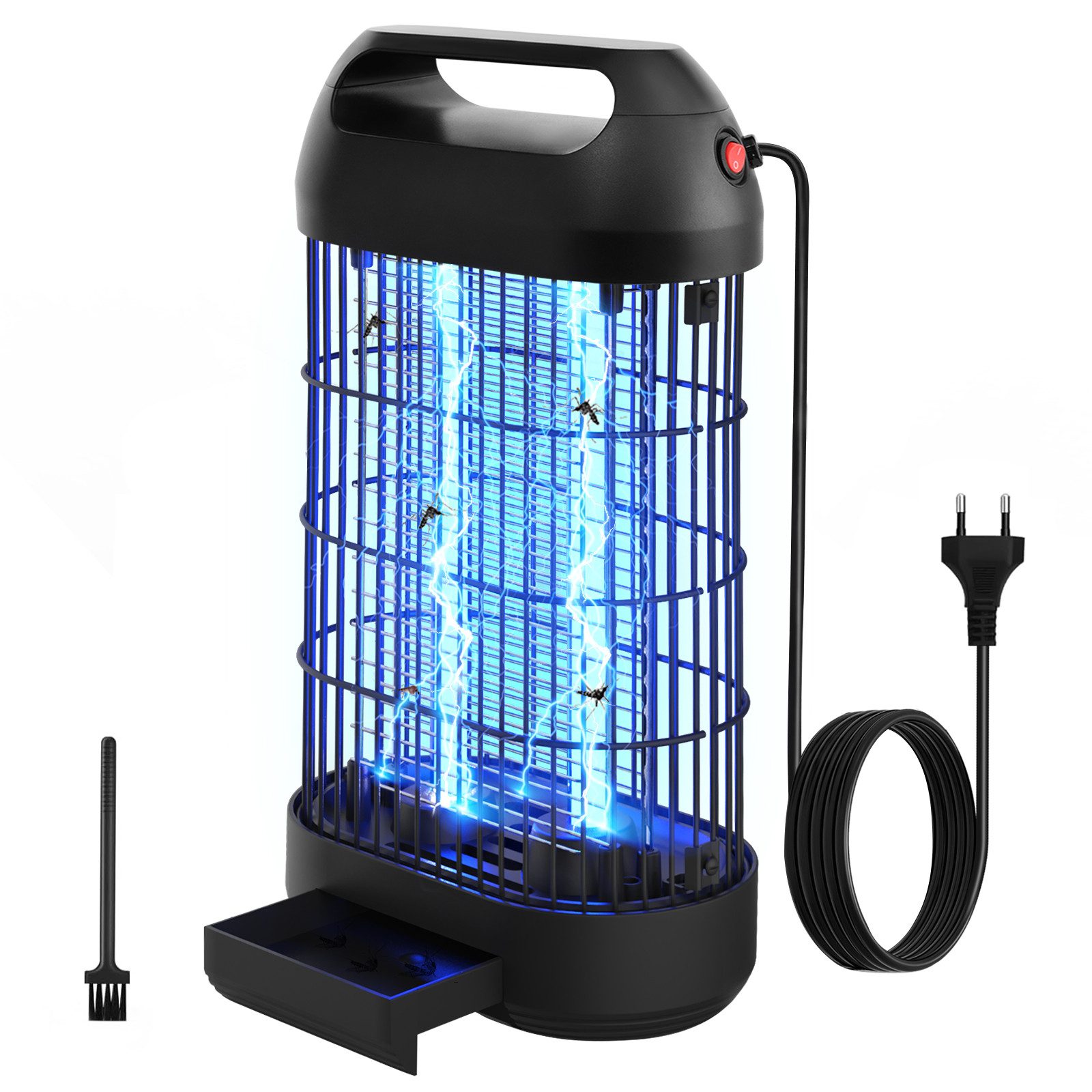 Fofile Insektenvernichter Elektrischer 18W Mückenlampe UV-Licht Mückenschutz LED Fliegenfalle, Doppelelektrogitter, für Innen, Küche, Schlafzimmer, Wohnzimmer