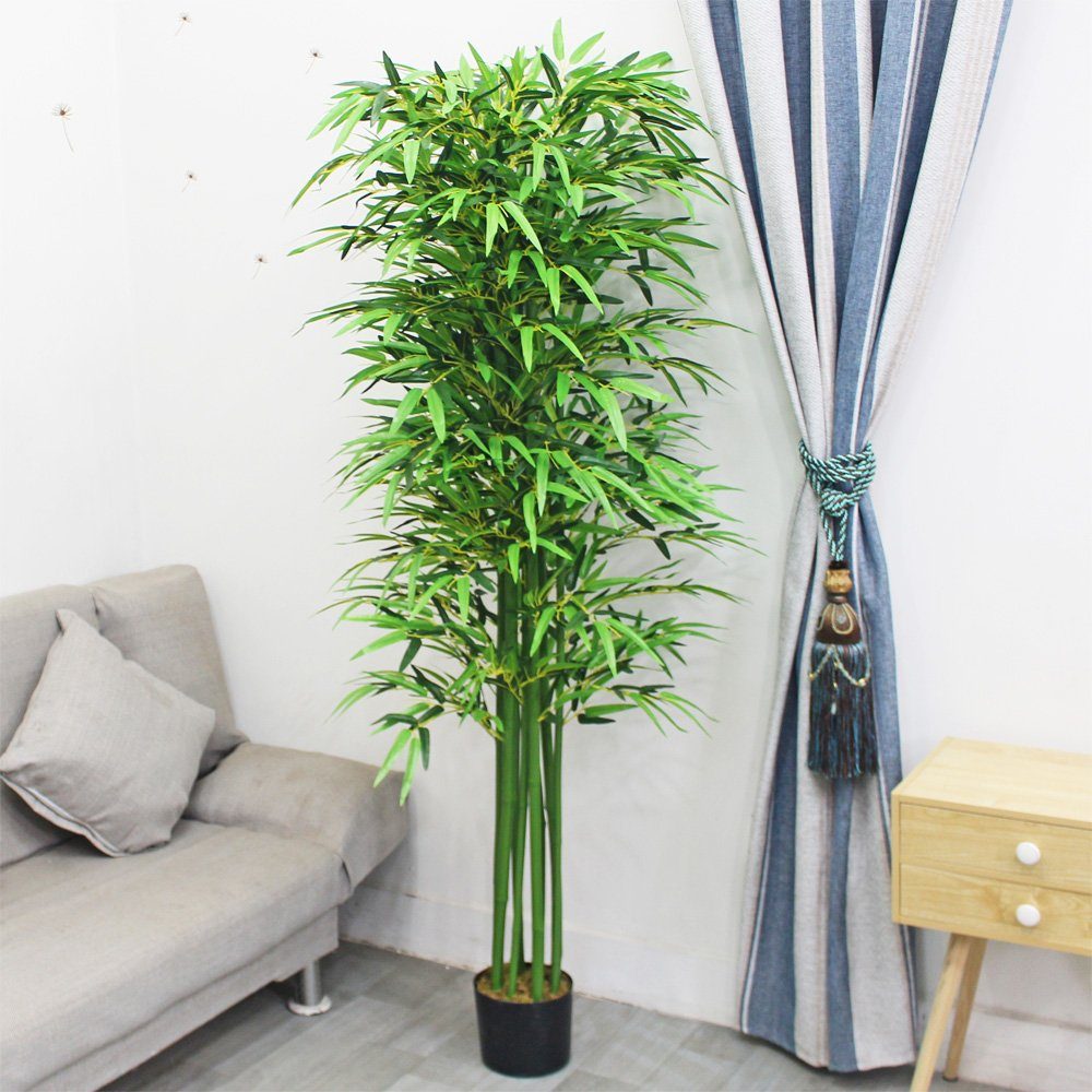 Kunstpflanze Bambus Pflanze Decovego Künstliche Decovego, Kunstpflanze 180cm