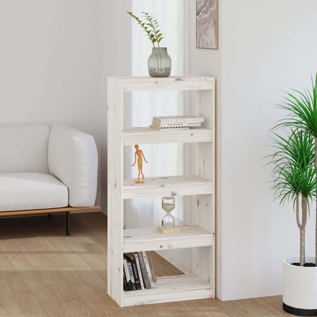 furnicato Bücherregal Bücherregal/Raumteiler Weiß 60x30x135,5 cm günstig online kaufen