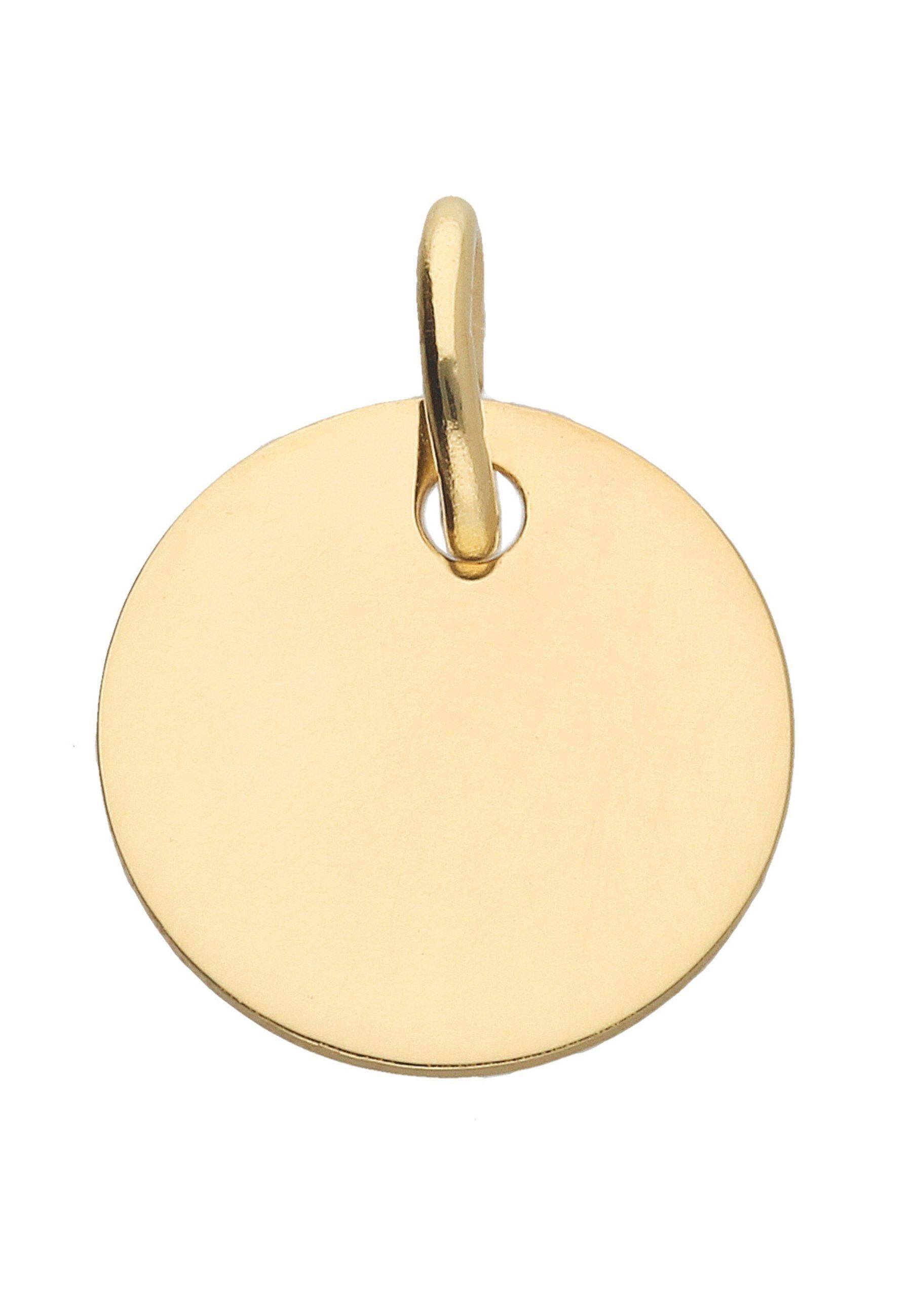 Kettenanhänger Gravurplatte 333 Gold (8K)