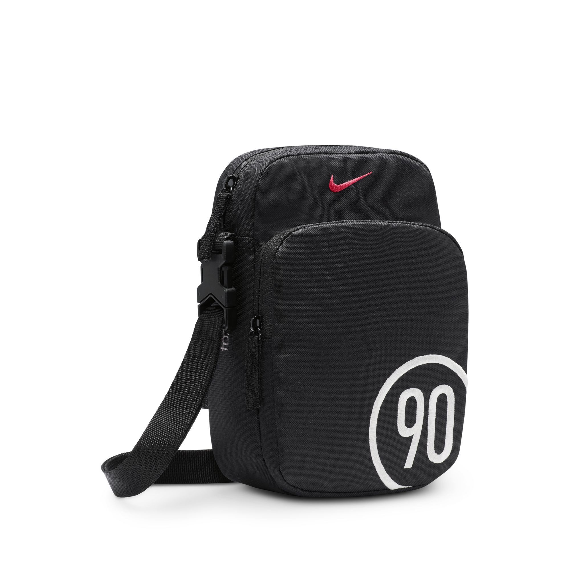Nike Rucksack NK HERITAGE CROSSBODY T90 FA25, aus Polyester, mit zwei Reißverschlussfächern, asymmetrisches Design