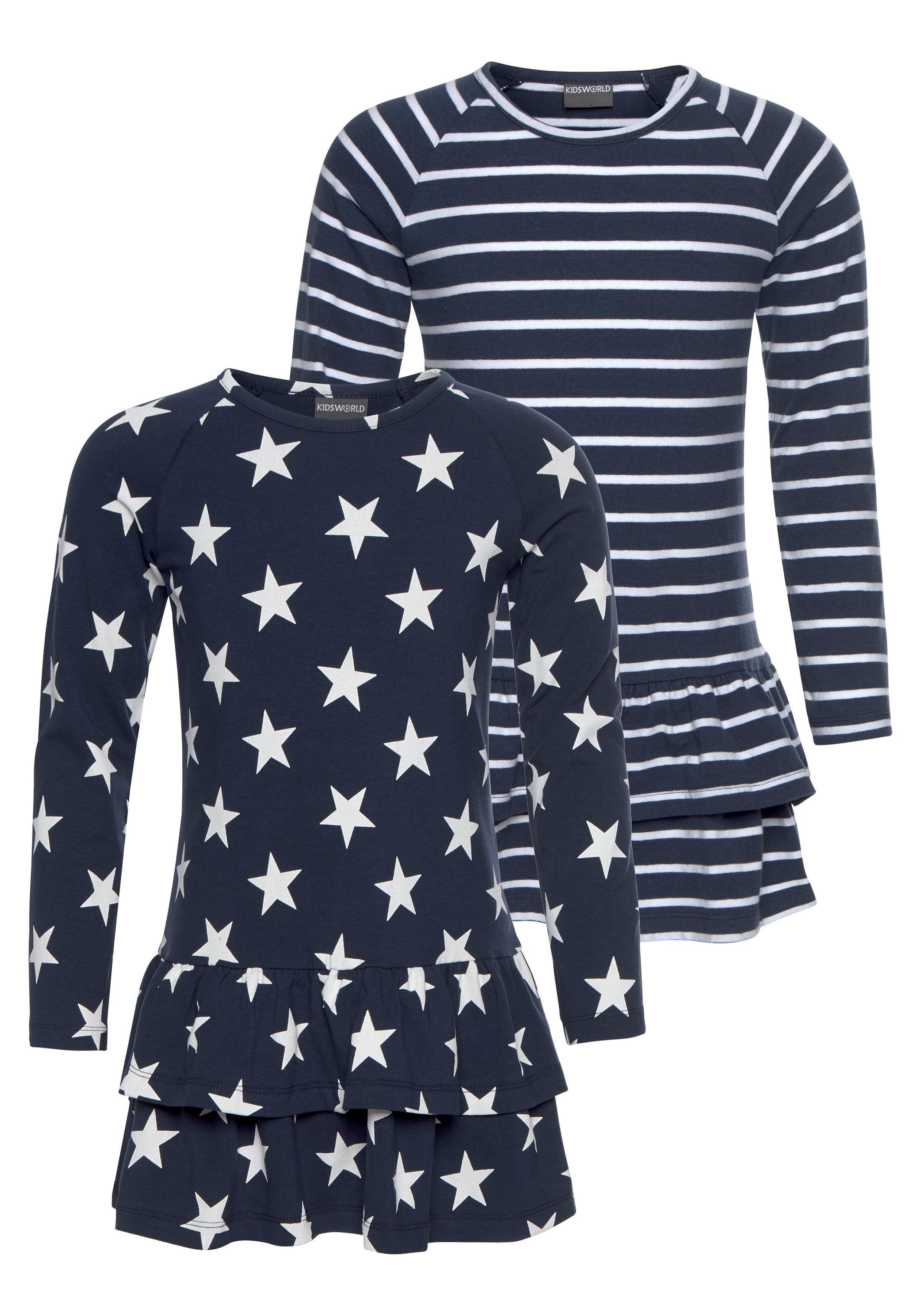 Jerseykleid, 2er Pack für kleine Mädchen