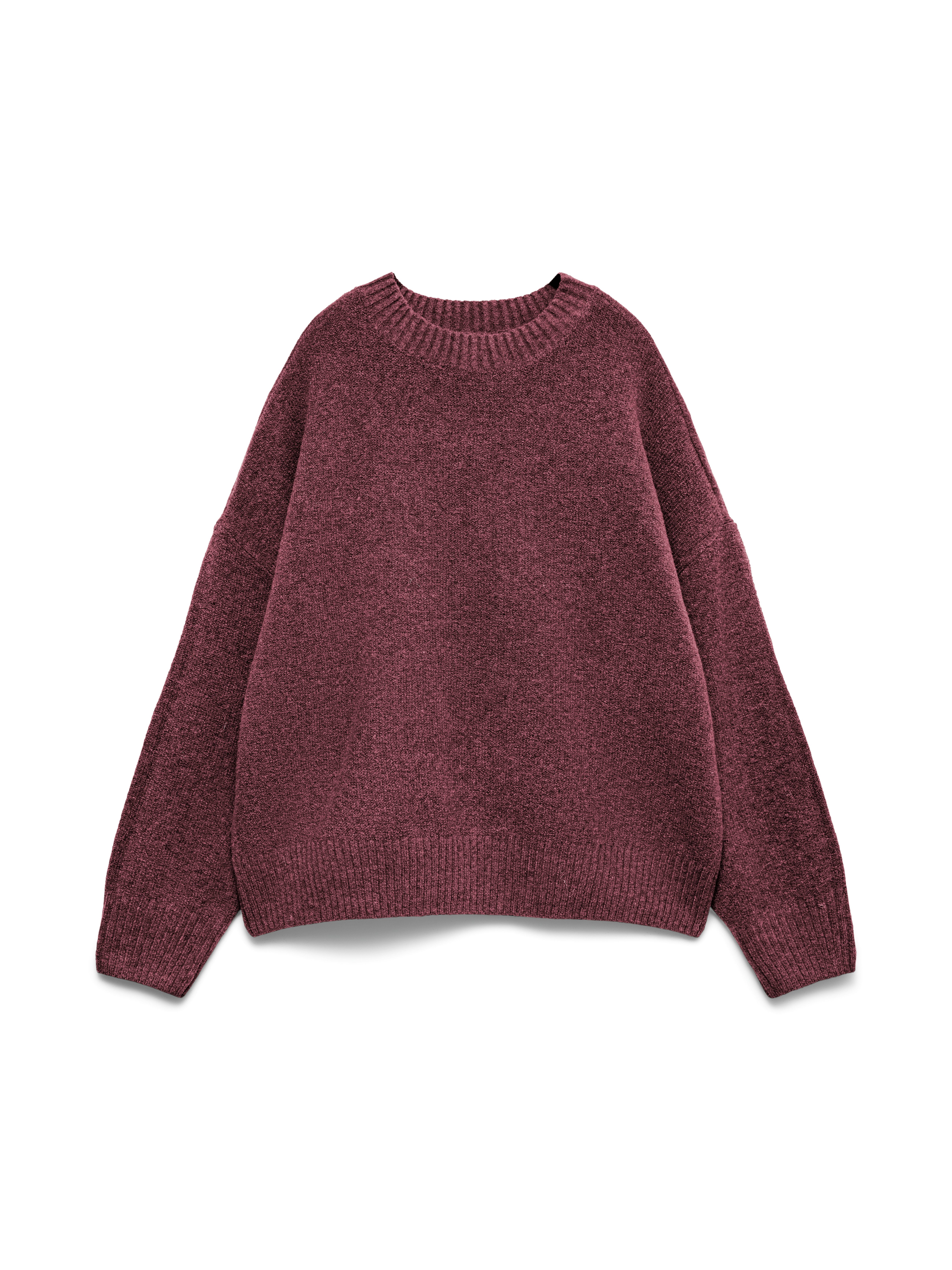 Vero Moda Strickpullover VMBOOM LS O-NECK PULLOVER GA NOOS Materialmix, loose fit