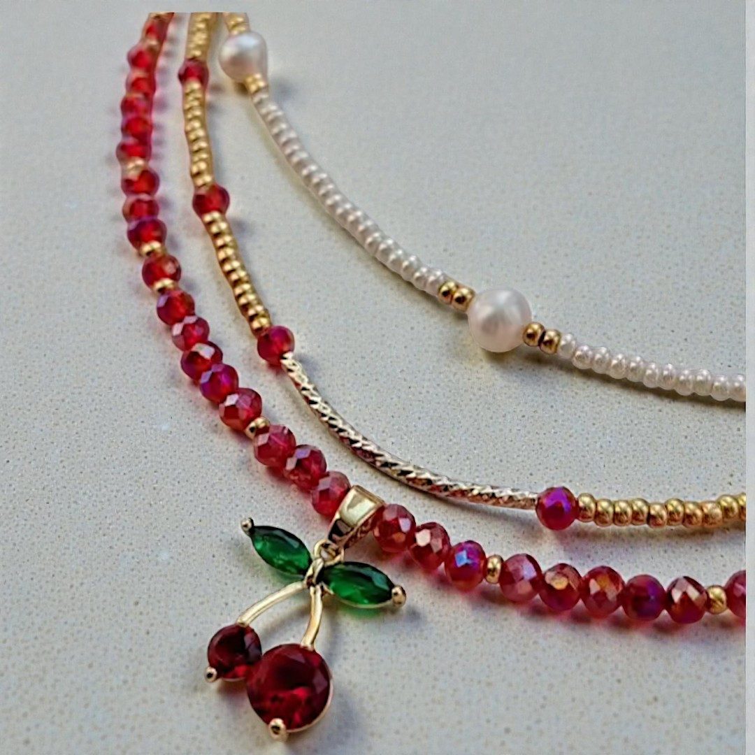 Medusa Accessoires Charm-Kette Cherry Halskette