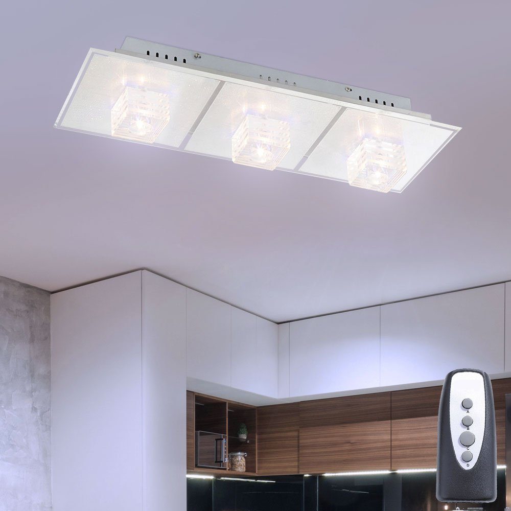 Flur Küche Globo Farbwechsel, Schalter Leuchte LED Decken Lampe Deckenleuchte, verbaut, fest LED-Leuchtmittel Warmweiß, 27-flg Attraktive
