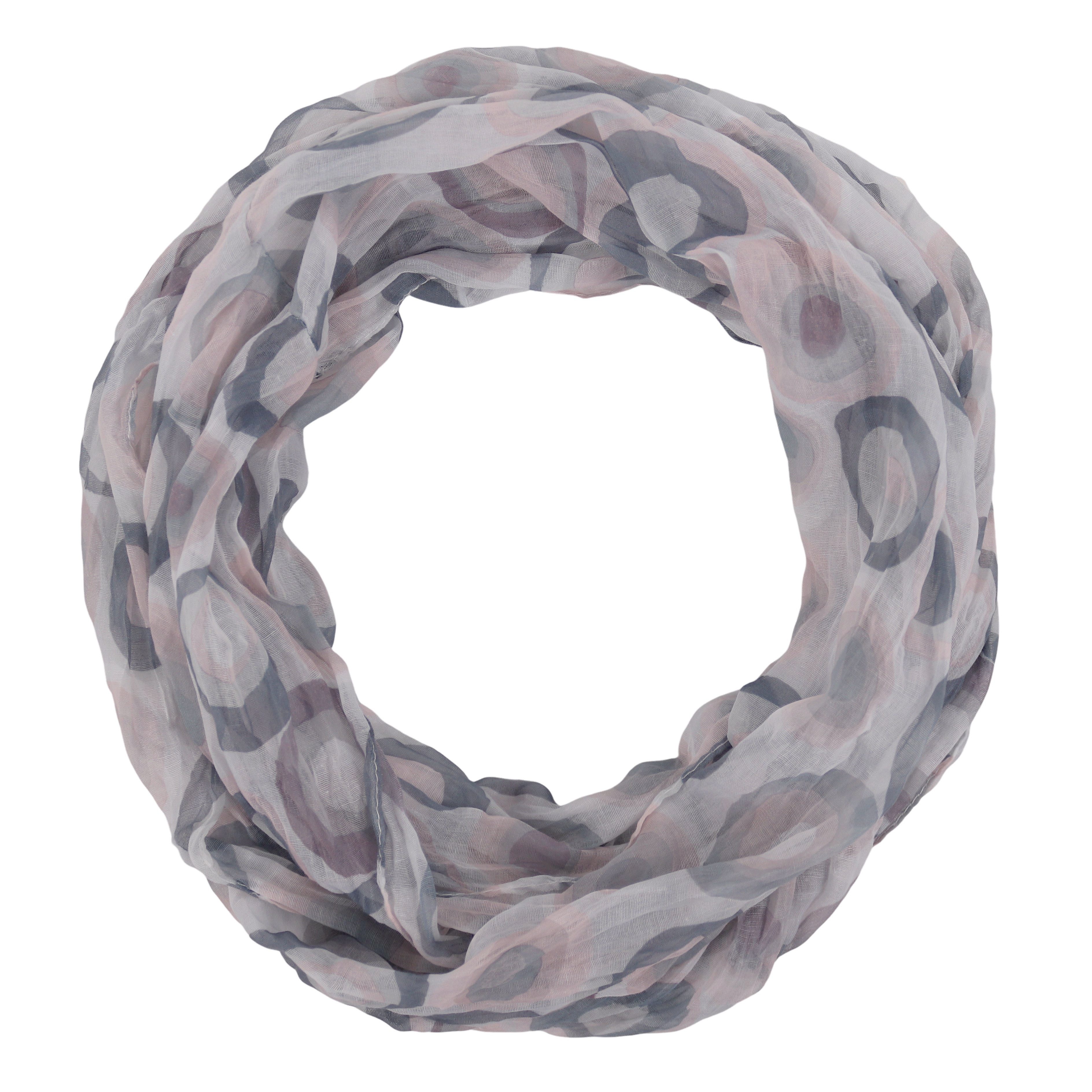 MIRROSI Loop Damen Schal mit Bunt-Muster Weich, Schlauchschal, (zweimal um den Hals wickelbar, ca.45x75cm), Damen Halstuch ideal für Frühling, Sommer oder Herbst