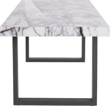 Guido Maria Kretschmer Home&Living Esstisch Sinaia, mit einer MDF folierten Marmor-Optik Tischplatte, U-Gestell aus Metall