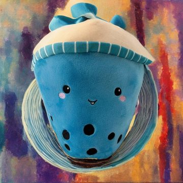 soma Kuscheltier bubble tea kuscheltiere bubble tea plüschtier blau 26 cm (1-St), Super weicher Plüsch Stofftier Kuscheltier für Kinder zum spielen