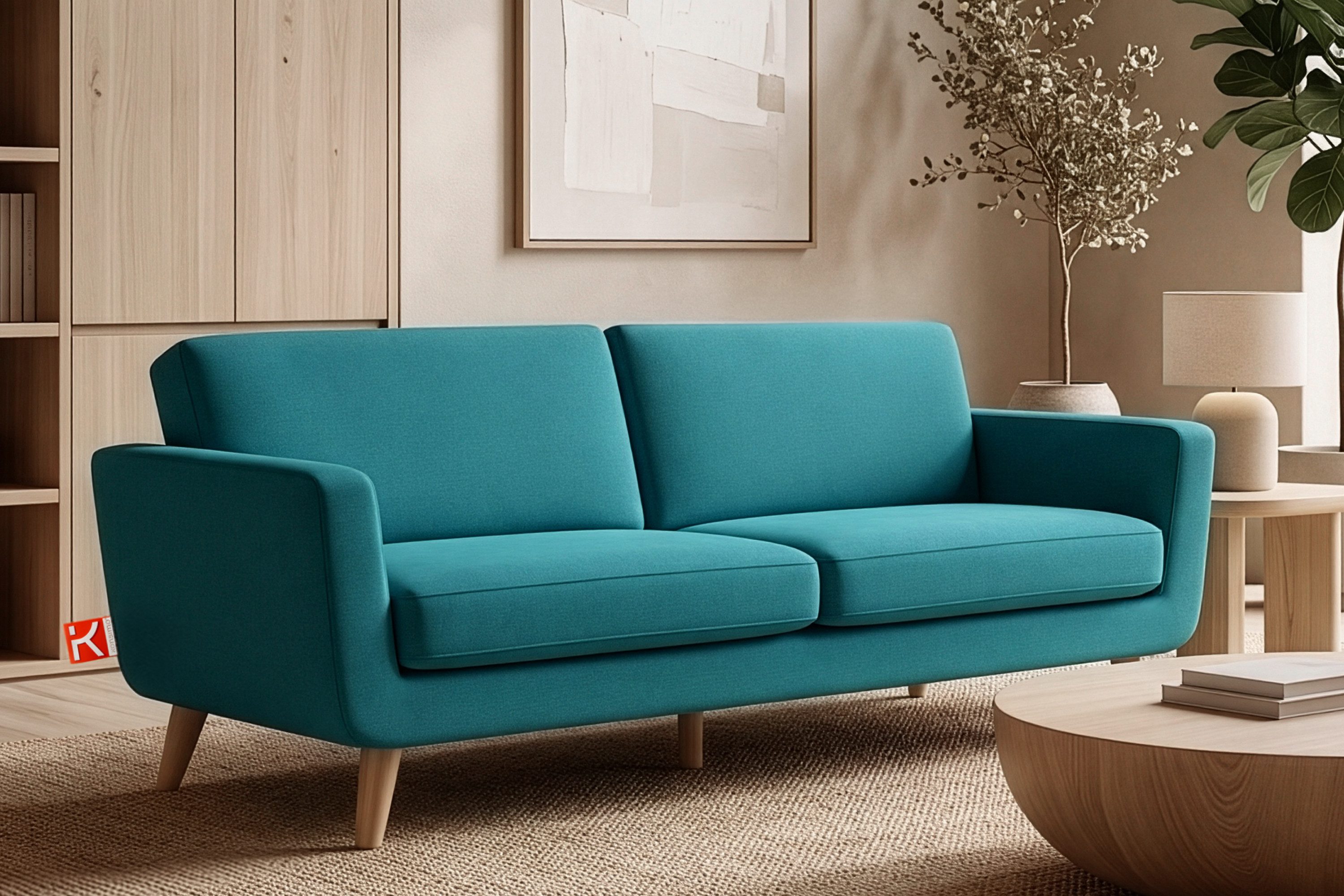 KONSIMO® 3-Sitzer TAGIO Sofa 3 Personen, hergestellt in Europa, 5 Jahre Garantie, mit Armlehnen,Scandi-Stil,Made in Europe,Gestell aus Massivholz
