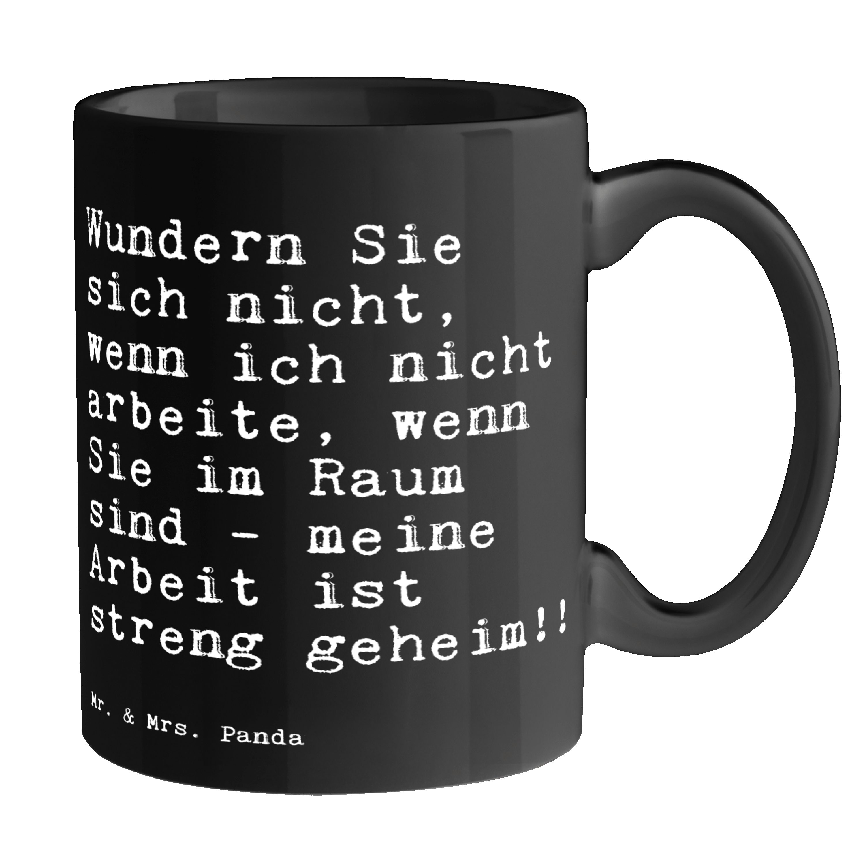 Mr. & Mrs. Panda Tasse »Wundern Sie sich nicht,... Schwarz Geschenk