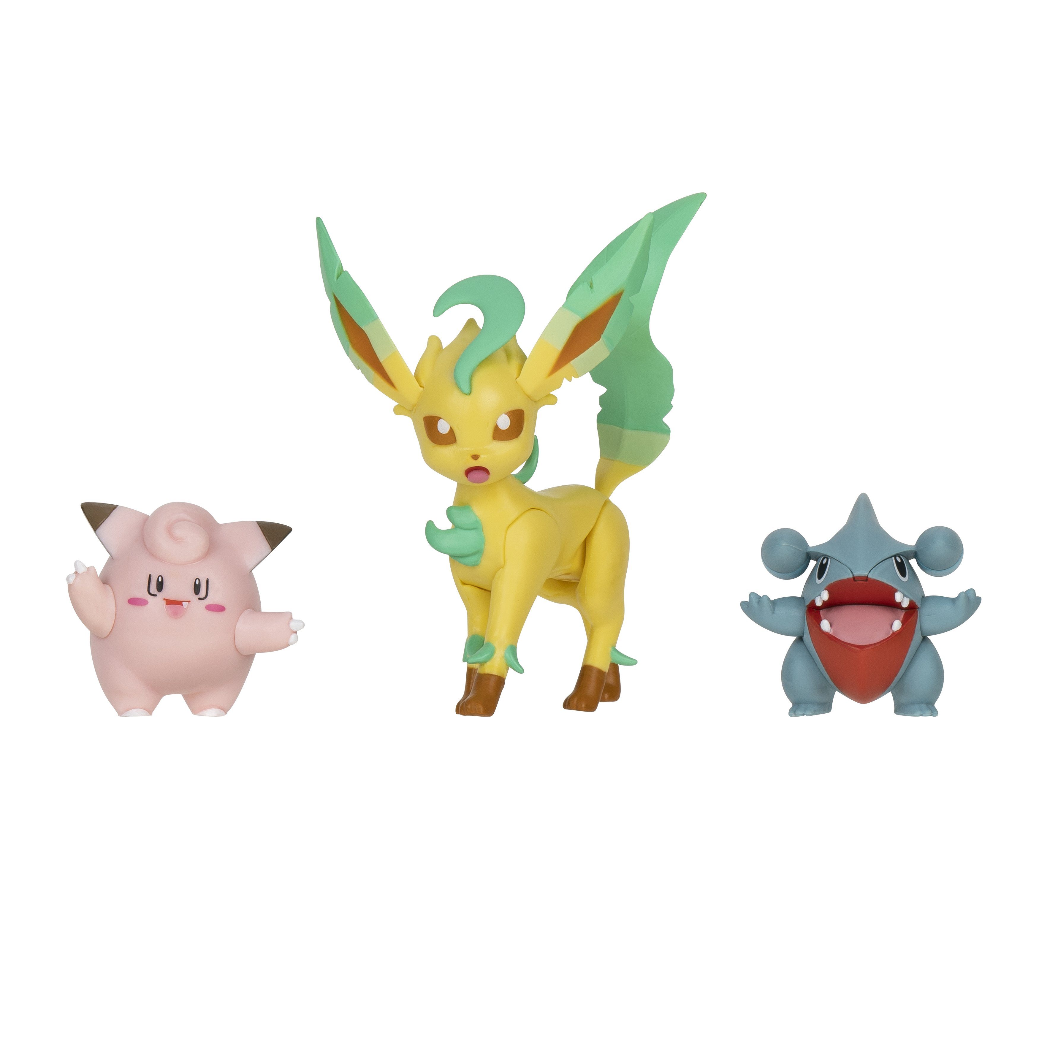 Piepi, & Jazwares 3-tlg) - 3er Kaumalat Merchandise-Figur - Figur Battle Pack Folipurba, Pokémon (Set,