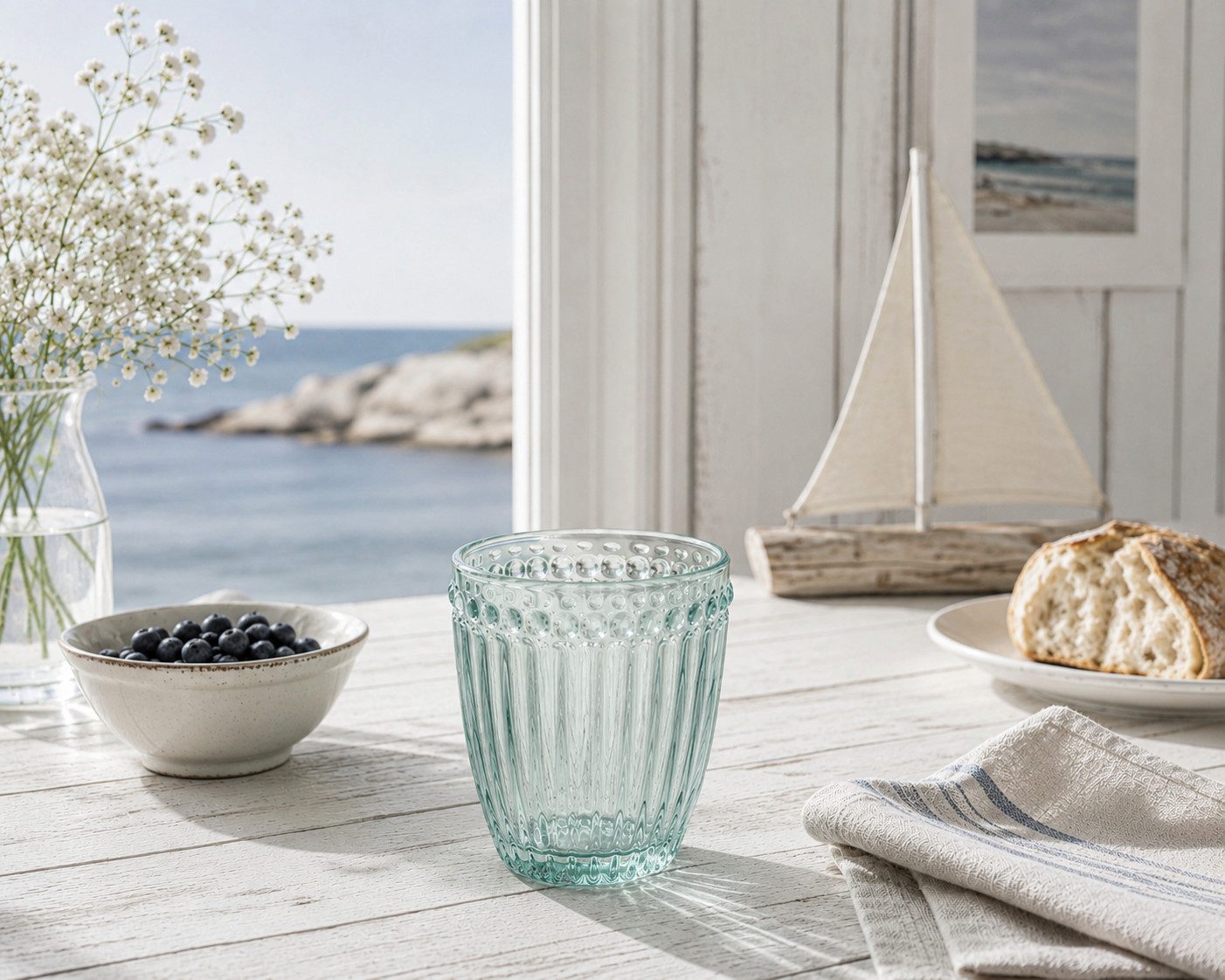 Greengate Glas GreenGate Wasserglas Alice Kühle Minze