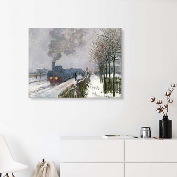 Posterlounge XXL-Wandbild Claude Monet, Zug im Schnee (Die Lokomotive), Wohnzimmer Malerei