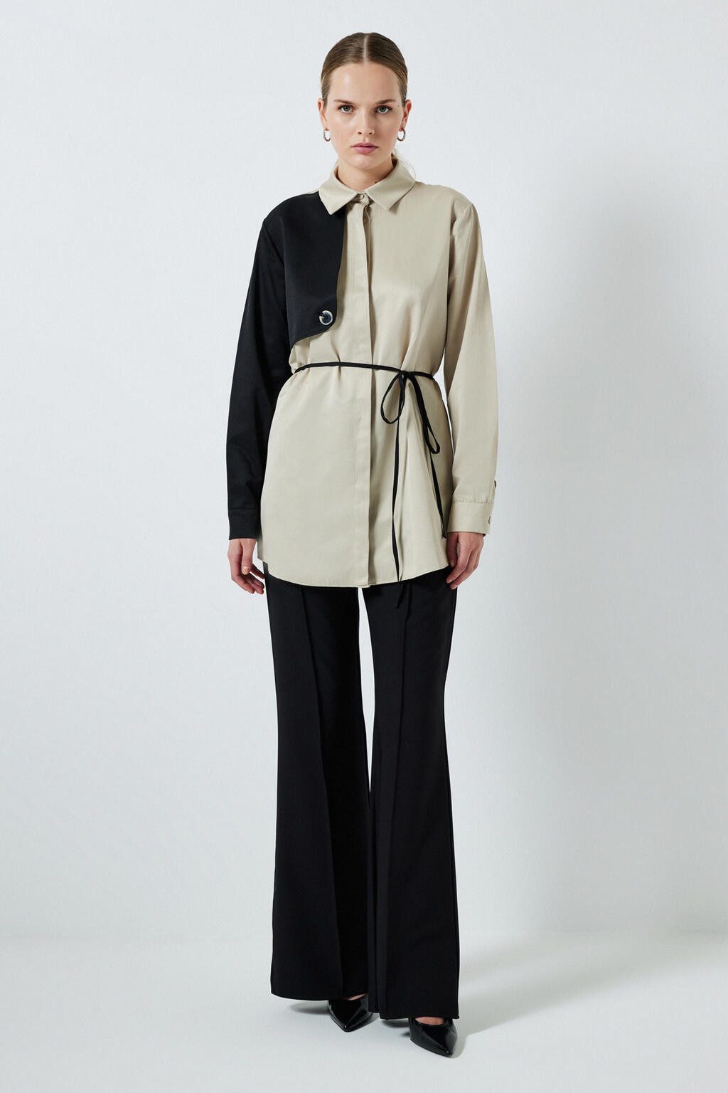 Hemdbluse HEMD IN KONTRASTFARBE