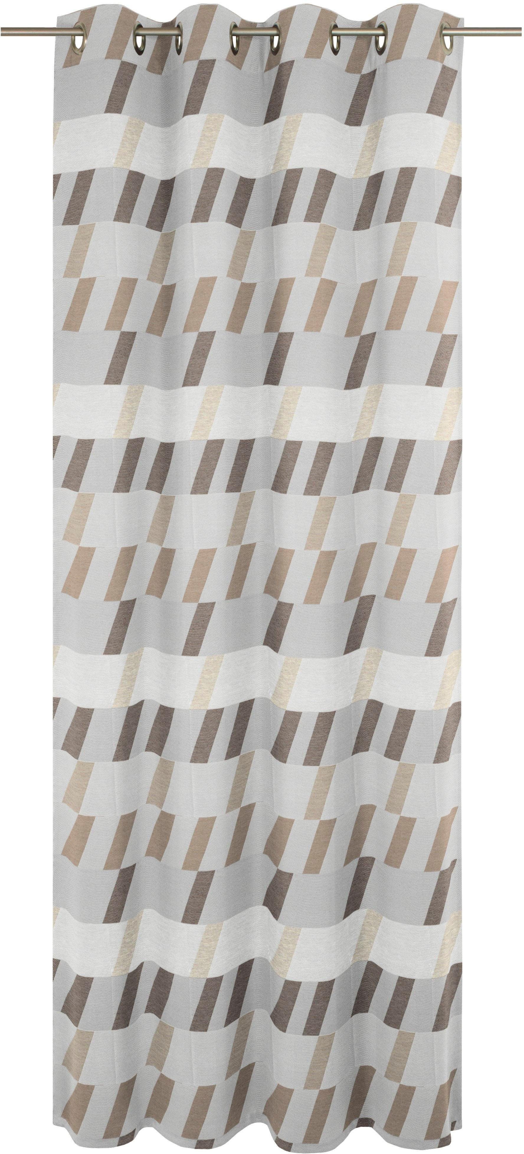 Wirth Vorhang Bray (1 St), Ösen, blickdicht, Jacquard