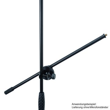 keepdrum Mikrofonständer Galgen MSA067, (Mikrofon-Arm, zum Anschrauben an Stative und Rohre), inkl. Mikrofonklammer