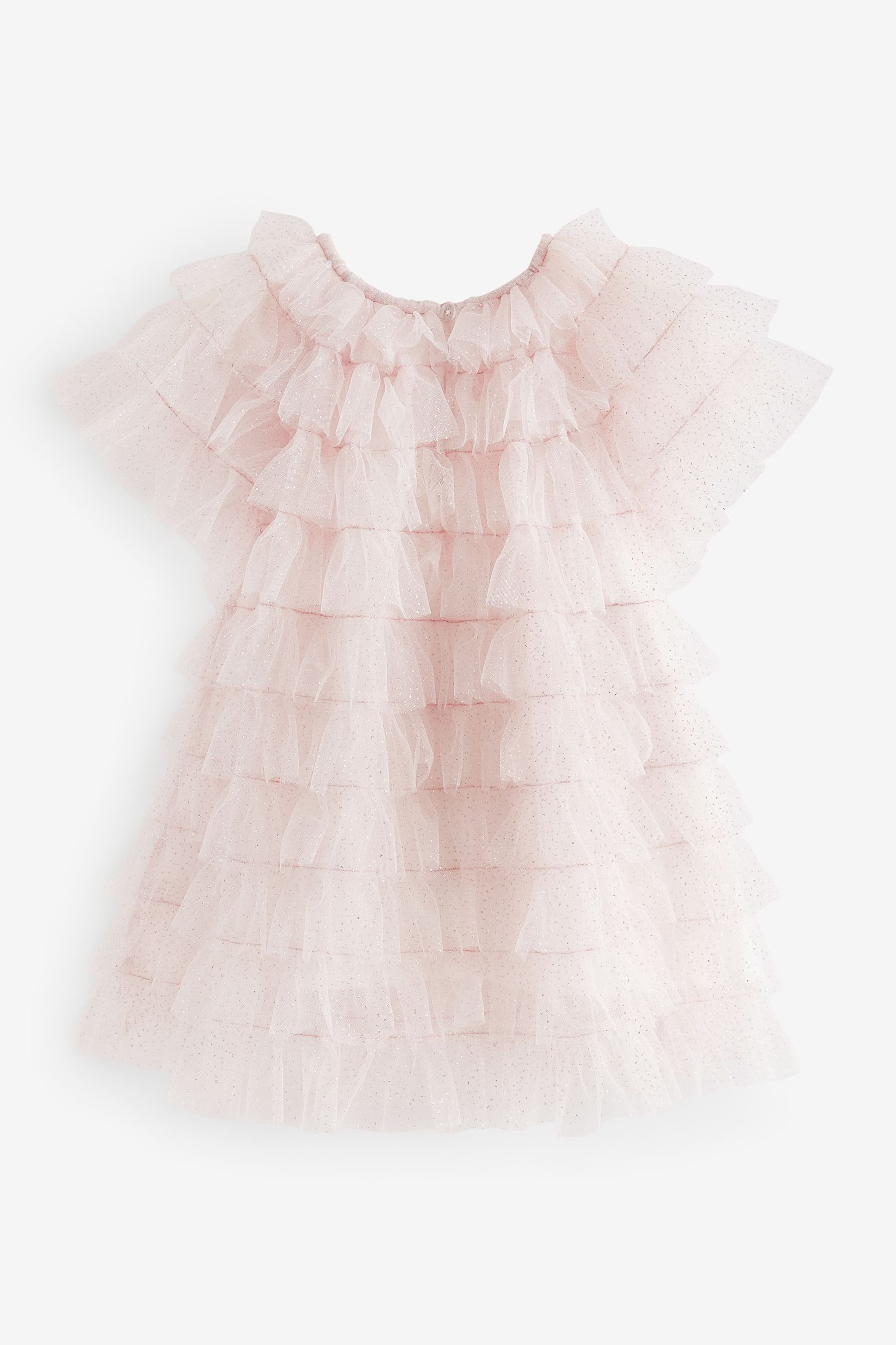 Next Tüllkleid Glitzerndes Rüschenkleid aus Mesh günstig online kaufen