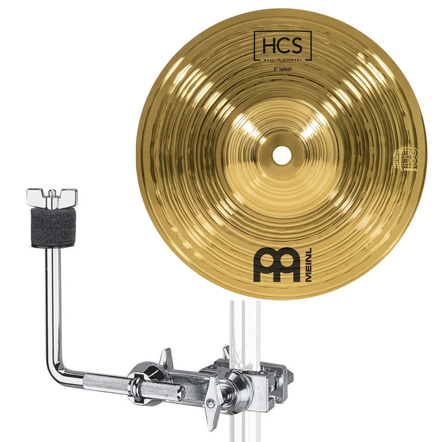 Meinl Cymbals Becken HCS 8,Splash Becken, mit Dixon PA-ACM-SP Becken-Halter