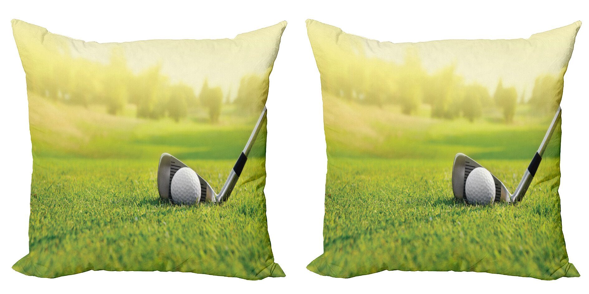 Sonnenaufgang Digitaldruck, Doppelseitiger Kissenbezüge Modern Golf Stück), Zeit Abakuhaus Morgen Sportive Accent (2