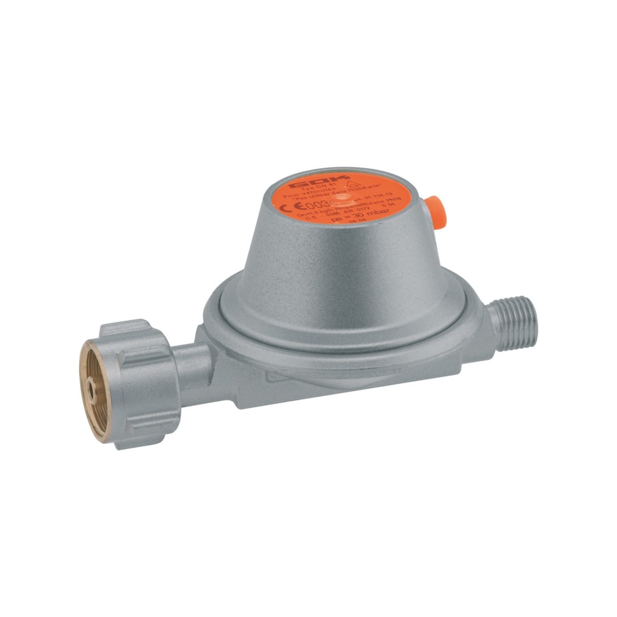 GOK Druckregler Gok Propan-Regler 1,5kg SV 01-113 Klf R1/4" lks.