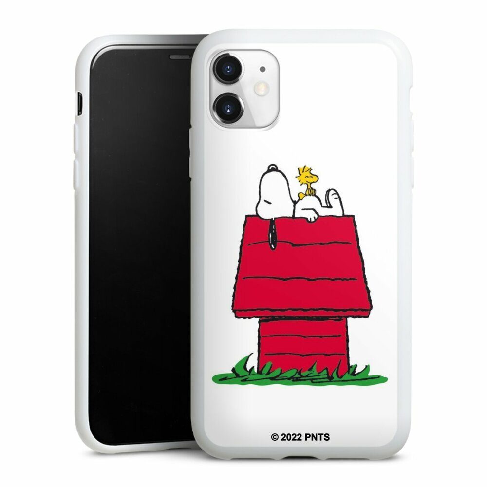 DeinDesign Handyhülle Snoopy Offizielles Lizenzprodukt Peanuts Snoopy and Woodstock Classic, Apple iPhone 11 Silikon Hülle Bumper Case Handy Schutzhülle