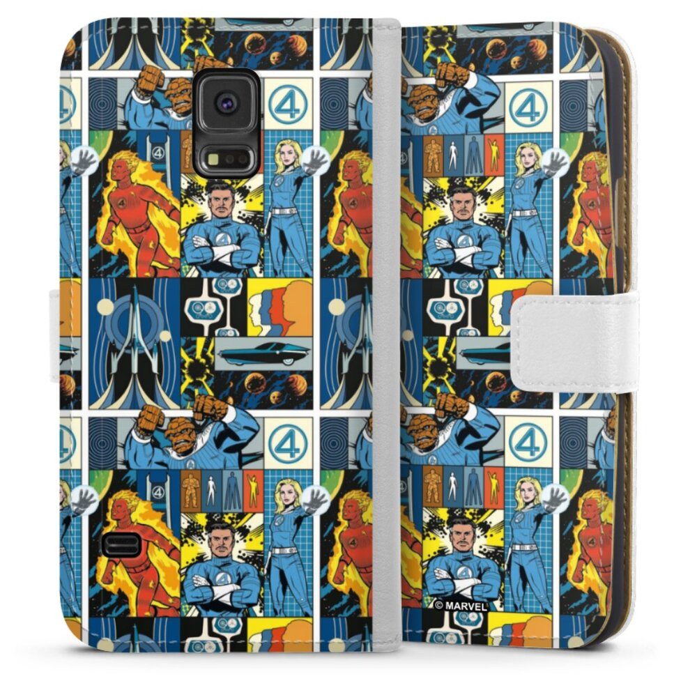 DeinDesign Handyhülle The Fantastic Four Pattern, Samsung Galaxy S5 Neo Hülle Handy Flip Case Wallet Cover
