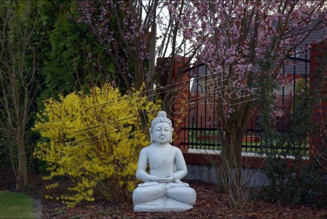 JVmoebel Skulptur Buddha Große 85cm Garten Steinoptik. und für Skulptur Wohnbereich in Skulptur