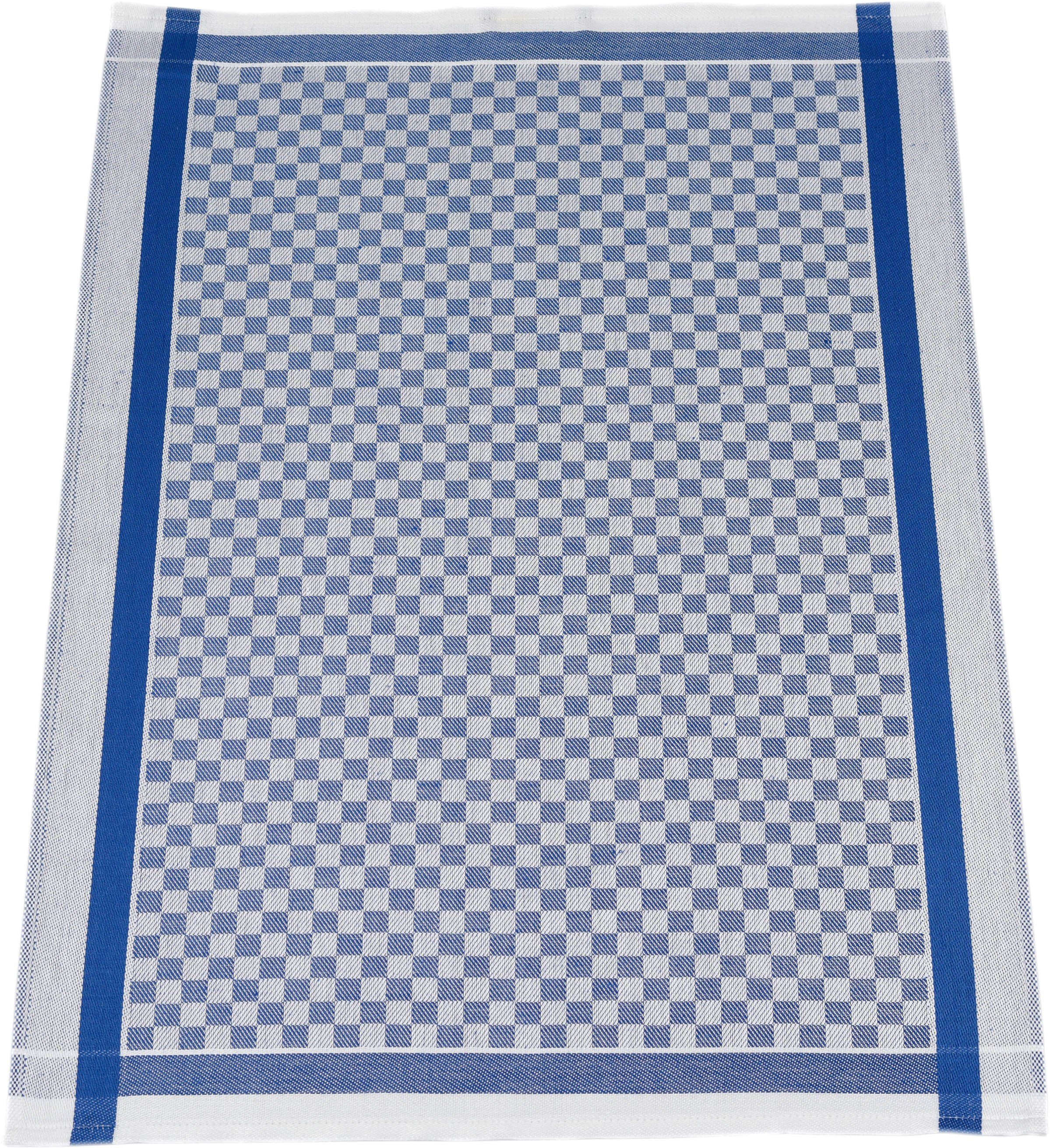 ROSS Geschirrtuch Exclusiv, (Set, 3-tlg), cm 50x70 Karofond, blau