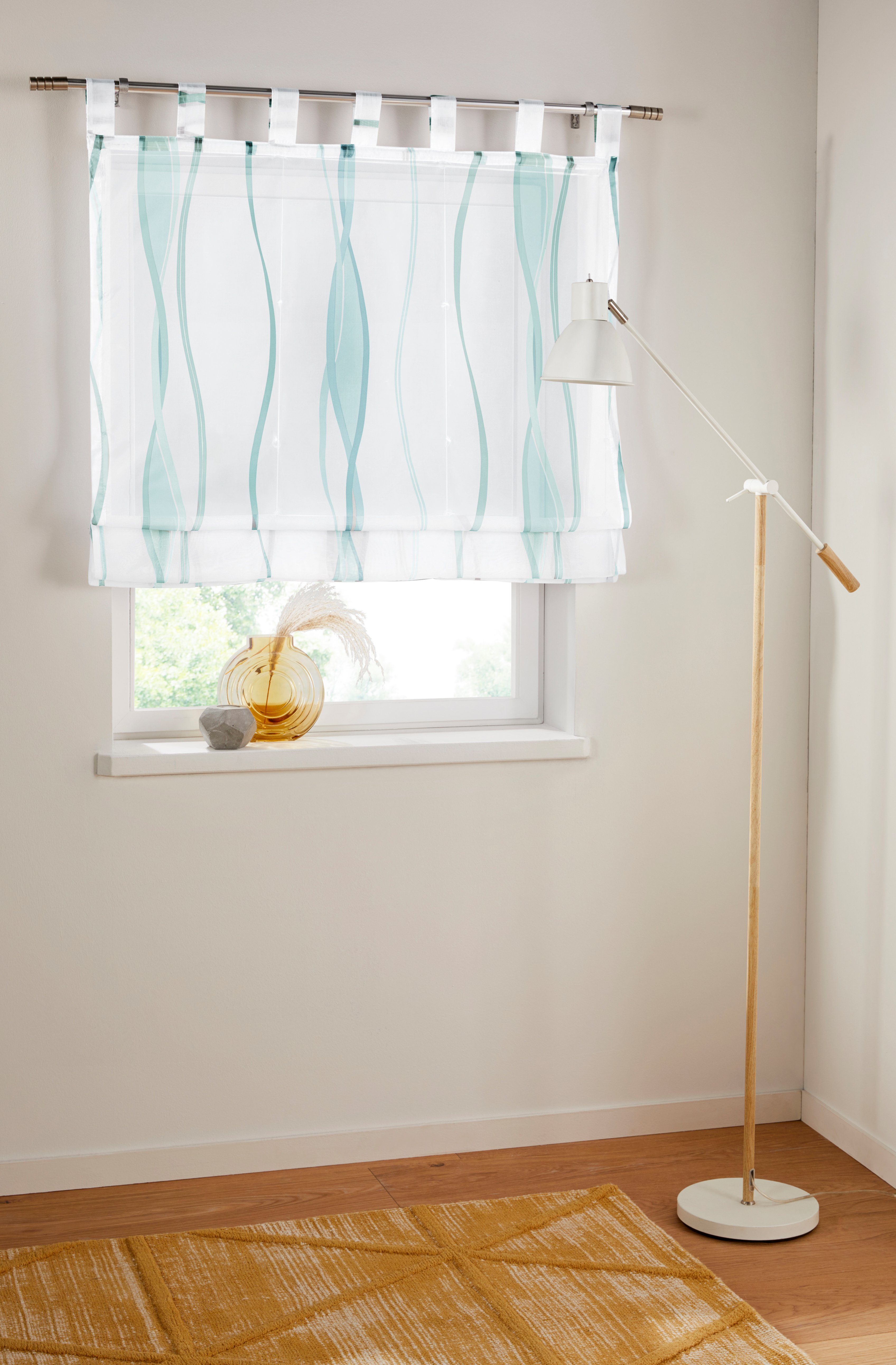 my home Raffrollo Dimona, mit Schlaufen, Transparent, Voile, Polyester günstig online kaufen