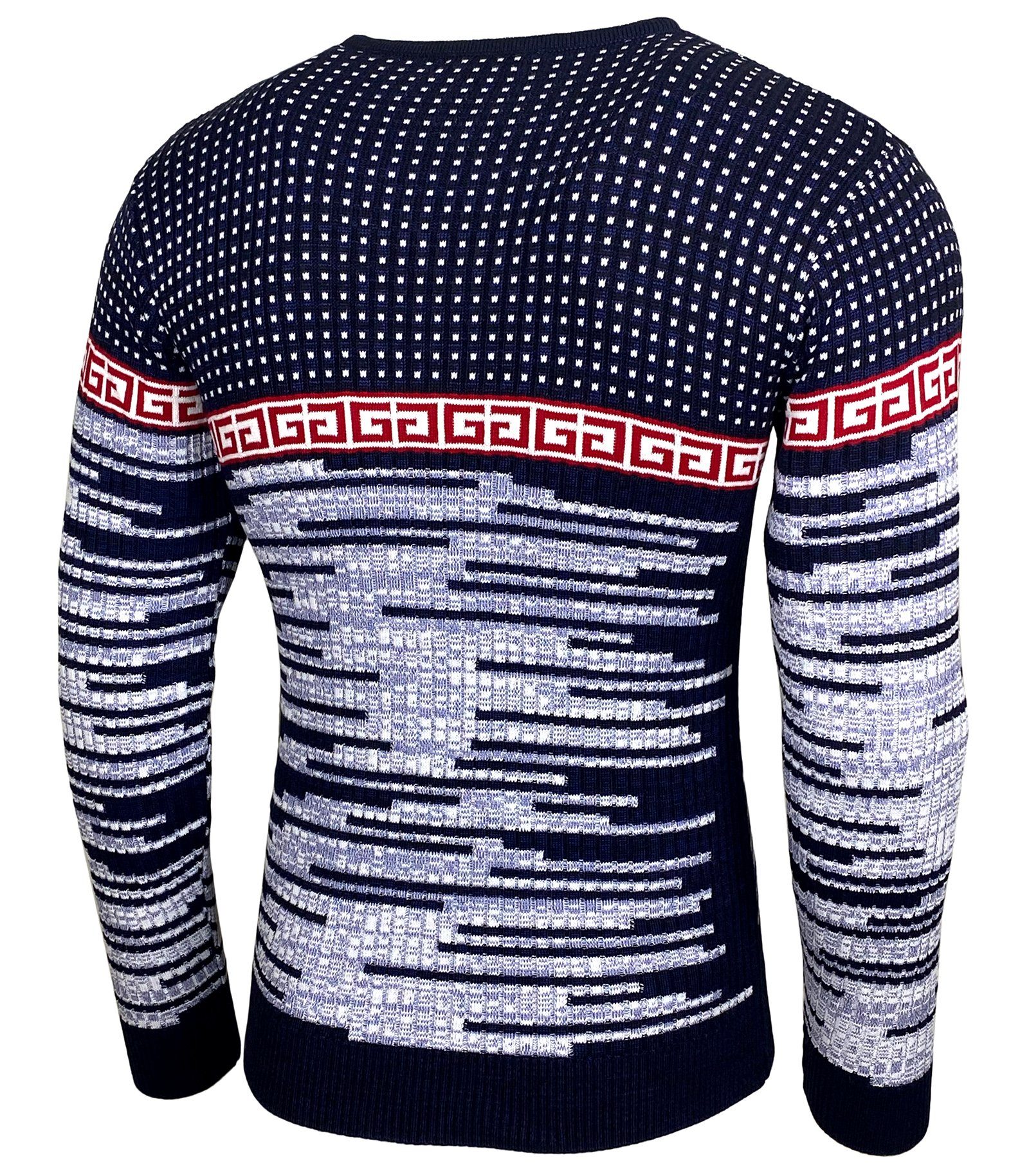 Baxboy Strickpullover BAXBOY Herren stylischer Rundhals Strick-Pullover B-52156