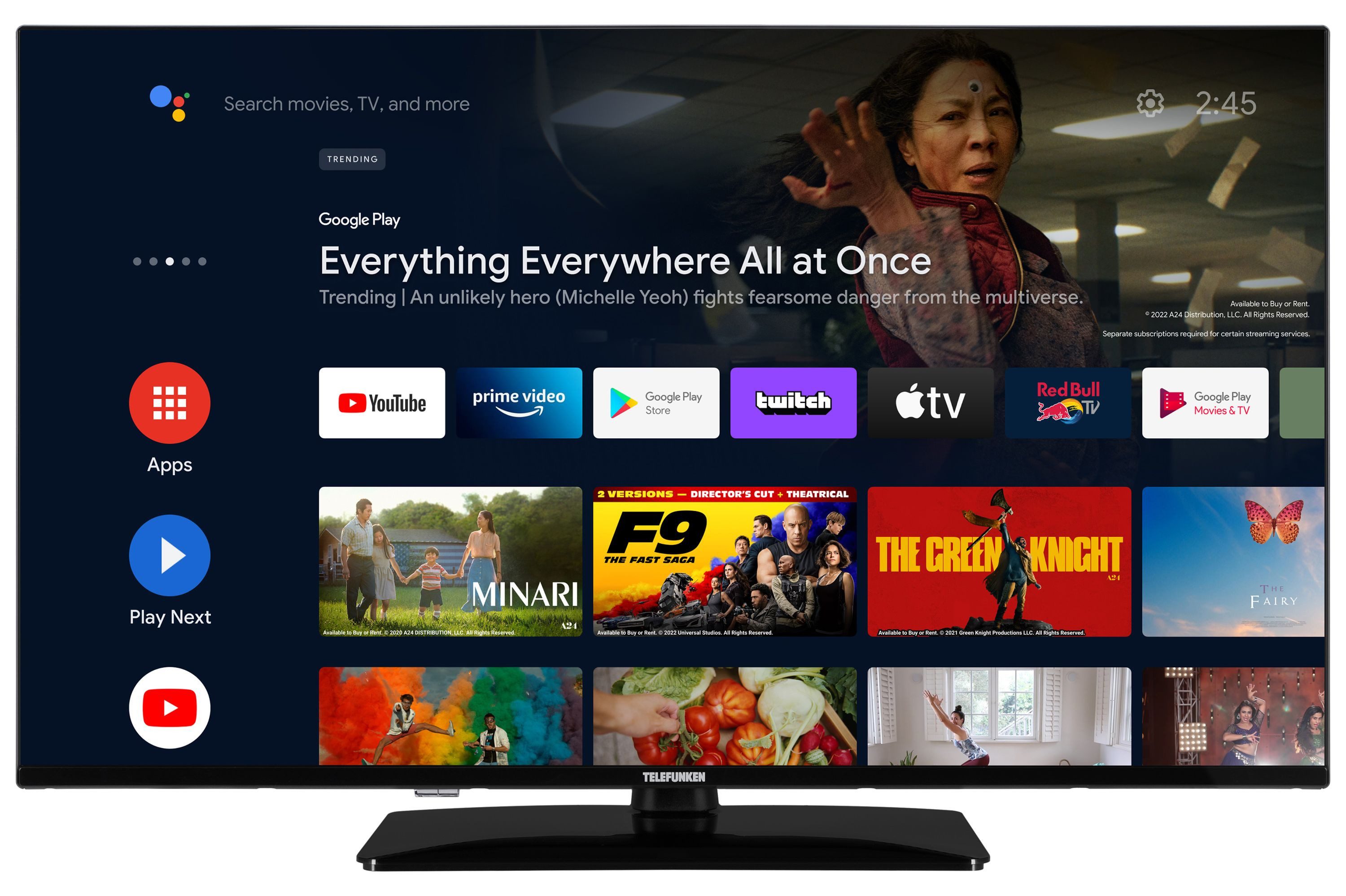 Telefunken D43U750X2CWI LCD-LED Fernseher (108 cm/43 schwarz ! RABATT: 25.01%