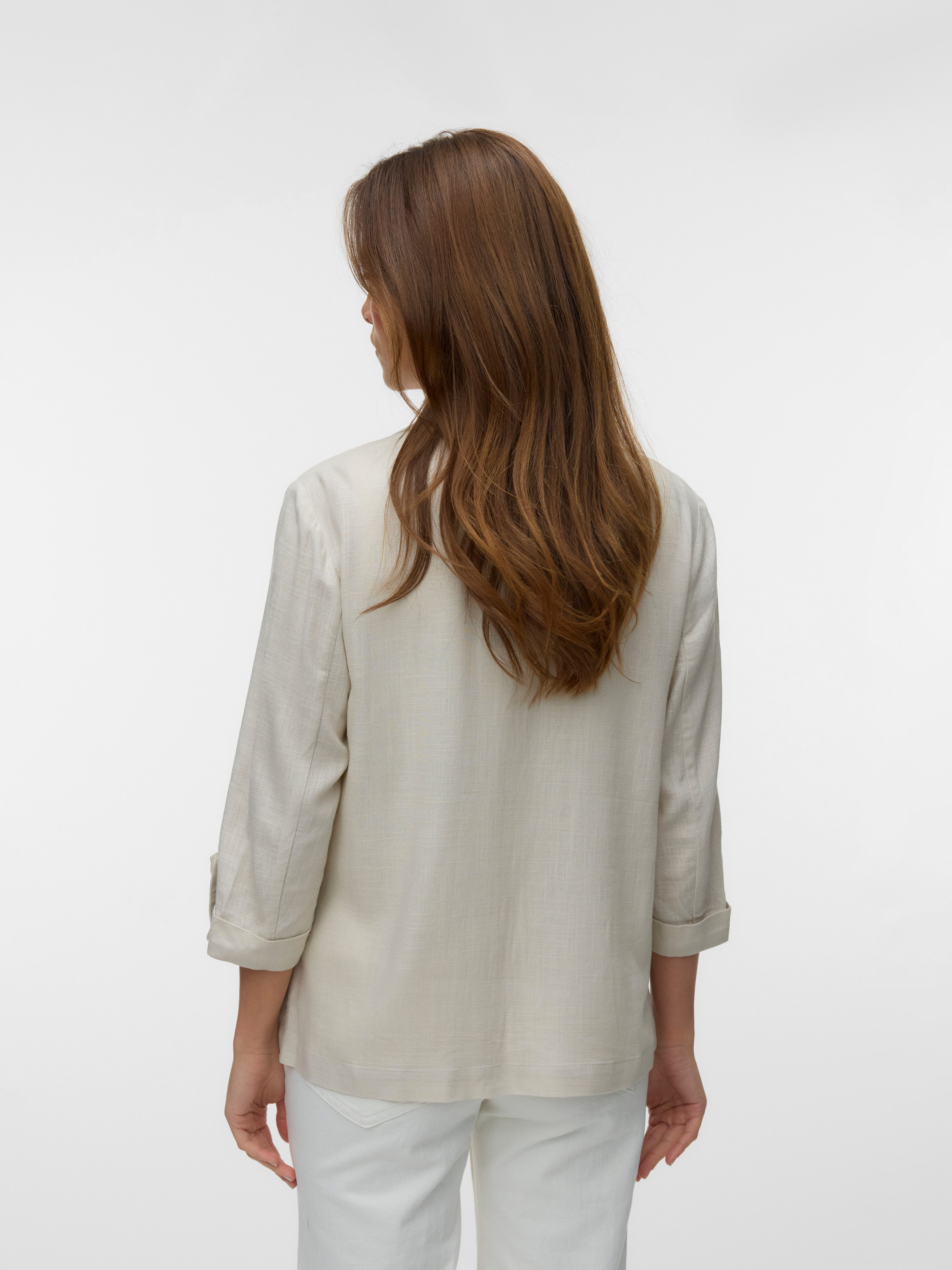 Vero Moda Longblazer VMROSIE 3/4 LOOSE BLAZER NOOS Viskosemischung, regular fit, mit Leinen