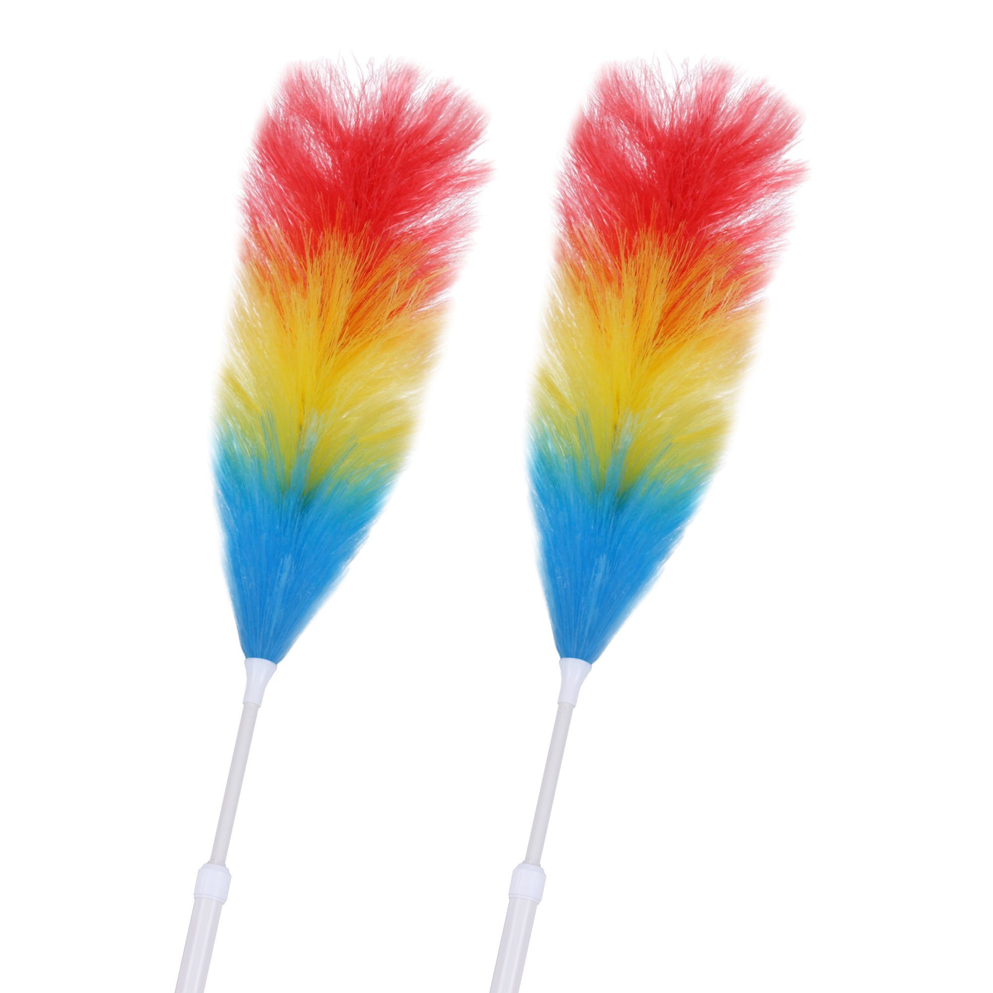 Bestlivings Staubwedel Teleskop bunt (1-6er Pack, 2-St), Kunststoff, geringes Gewicht 110 g, 74cm bis max. 97cm ausziehbar