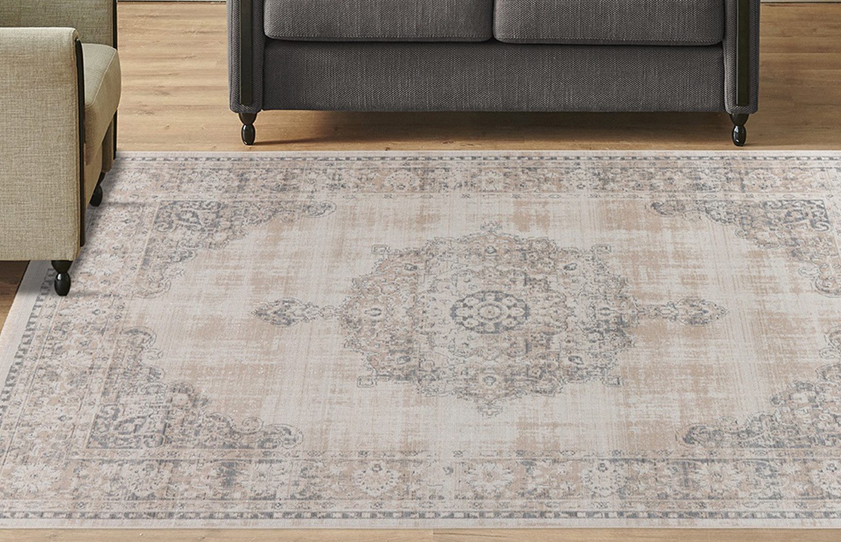 Kayoom Teppich Milan 125, rechteckig, Höhe: 5 mm, ca. 436.800 Points/qm, Kurzflorteppich, weiche Haptik, hochwertig