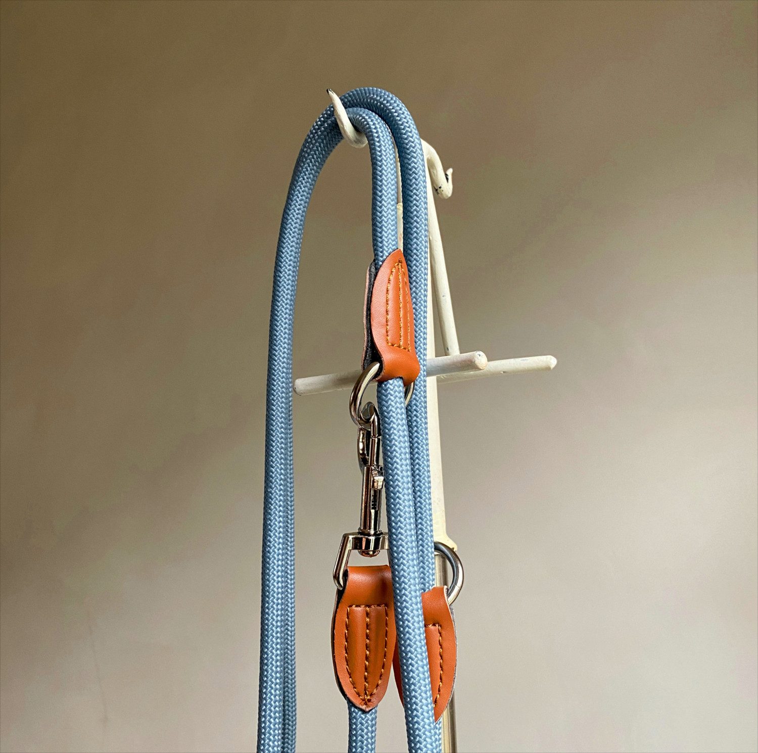 Leisegrün Hundeleine für große Hunde, 2m, 3-fach verstellbar, Nylon, Doppelleine für 2 Hunde, Führleine, Freihandleine, Kurzführer – Bild 3 von 5